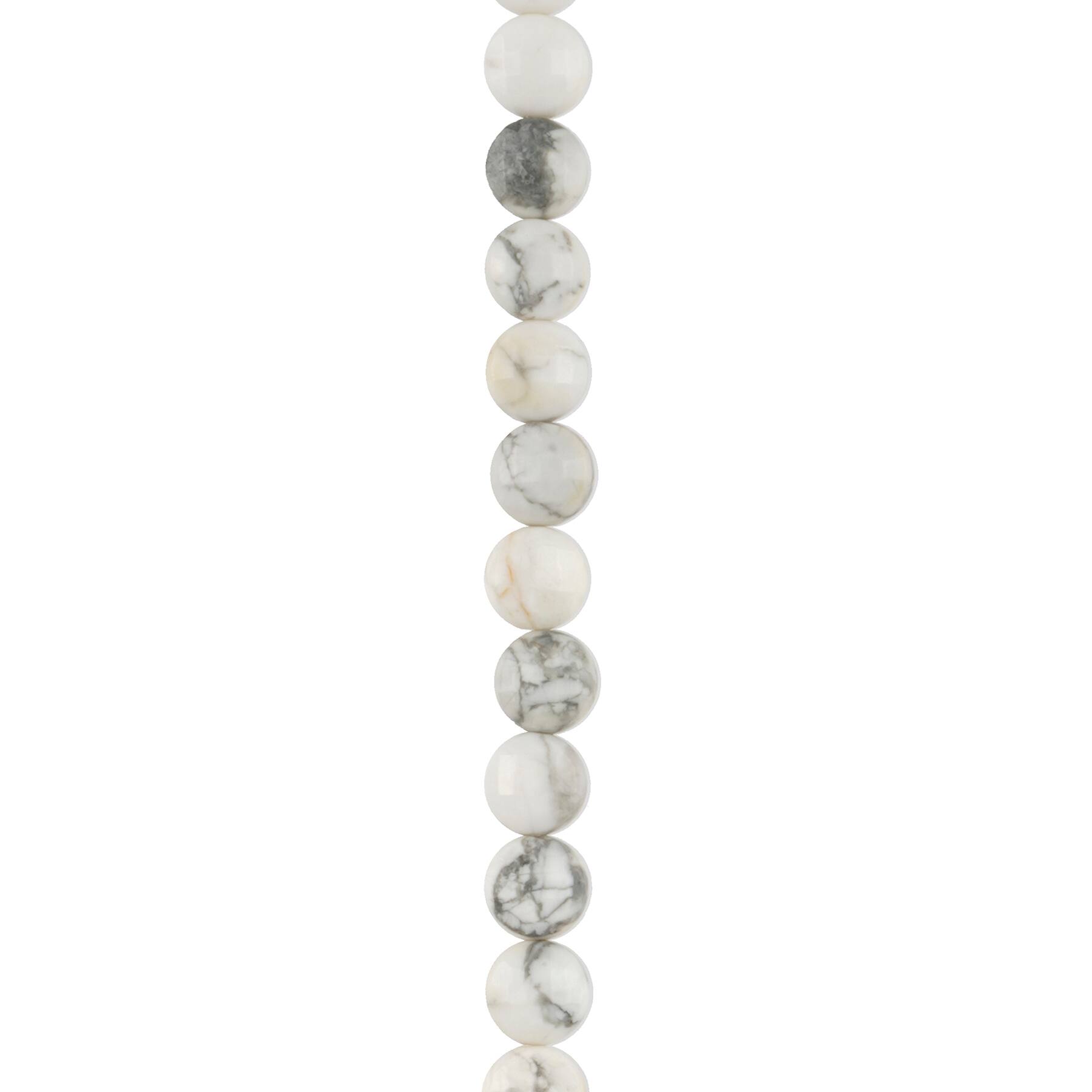 White Howlite Faceted Coin Beads, 8mm by Bead Landing&#x2122;