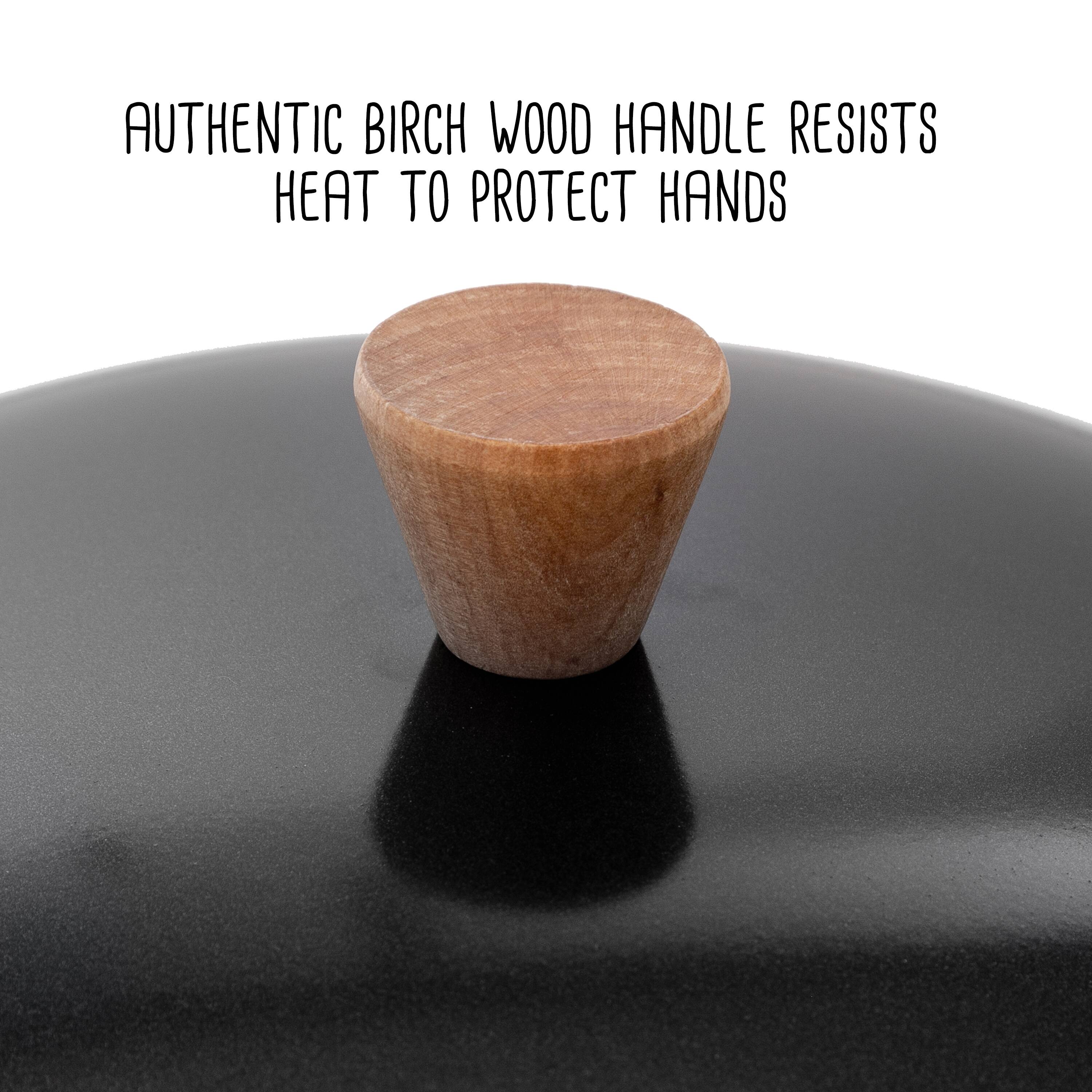 Honey Can Do 14'' Joyce Chen Classic Series Carbon Steel Wok Lid with Birch Knob
