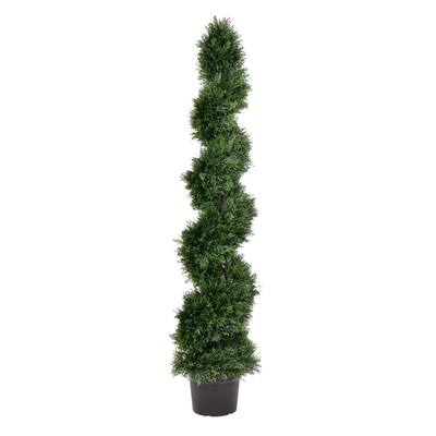 5ft. Potted Green Cedar Spiral Tree | Michaels