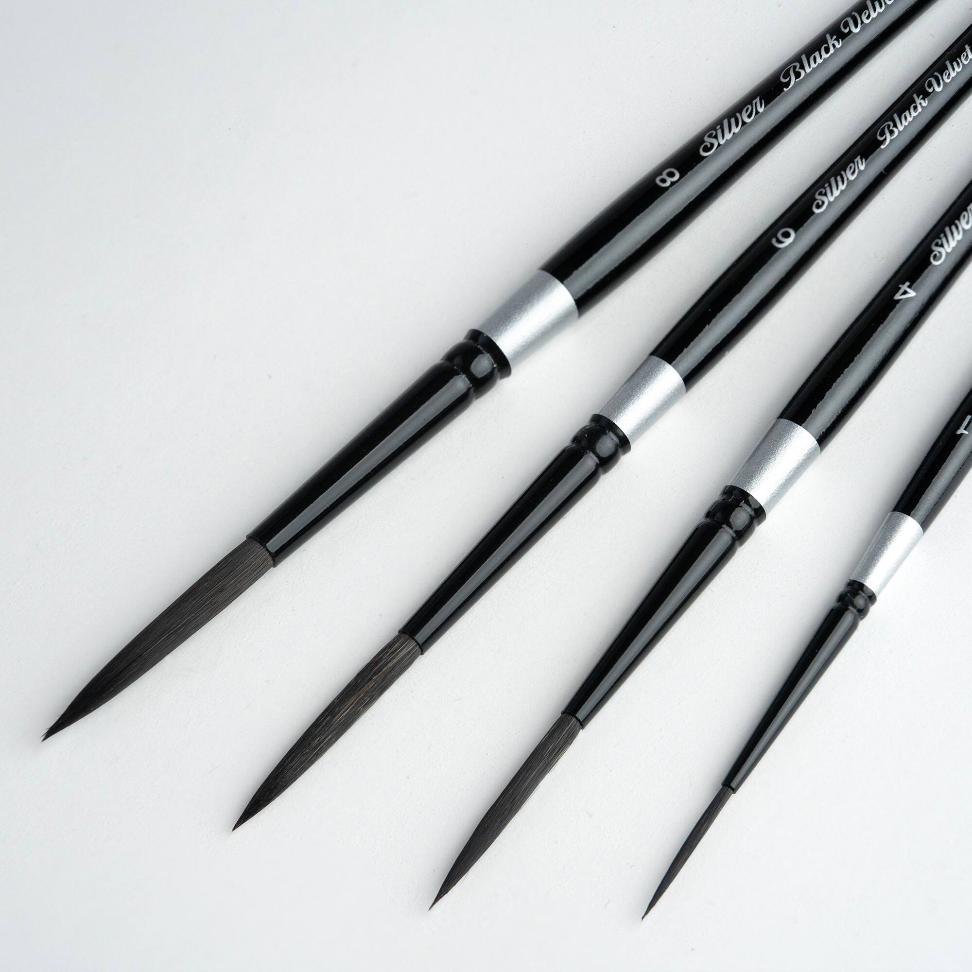 Silver Brush Limited Black Velvet® Liner Brushes Set