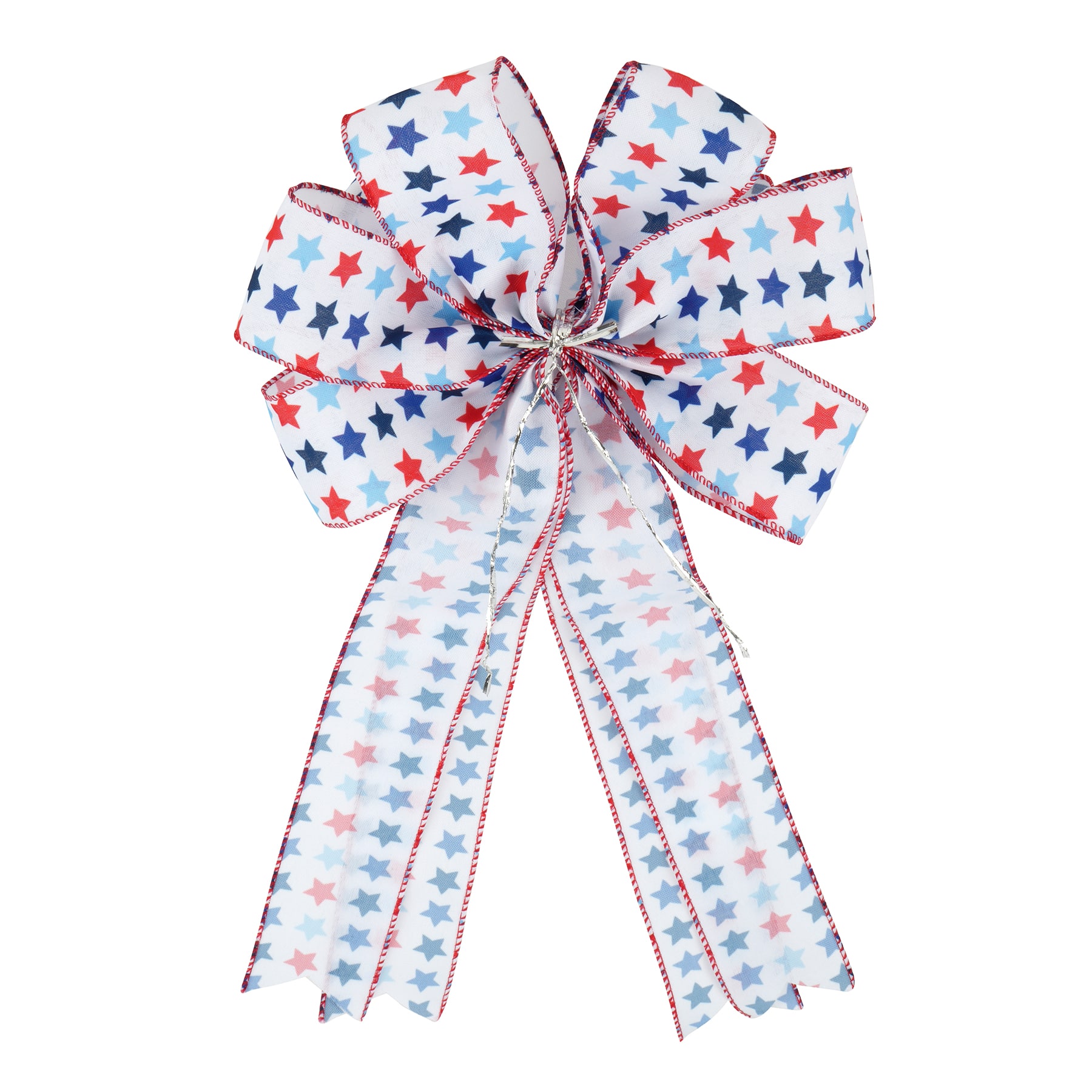 20&#x22; Red, White &#x26; Blue Stars Bow by Celebrate It&#x2122;