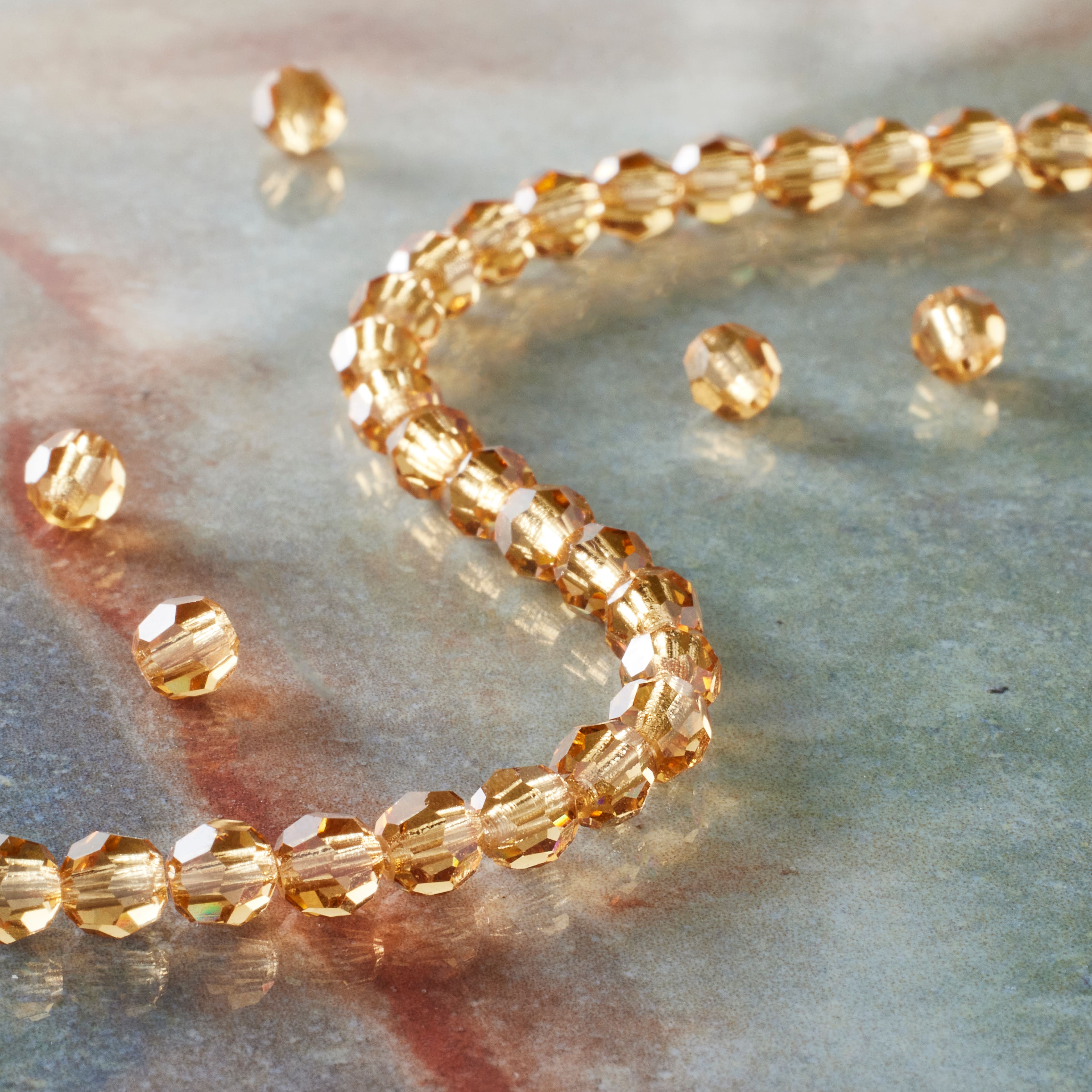 Preciosa Glass Crystal Round Beads, 4mm by Bead Landing&#x2122;