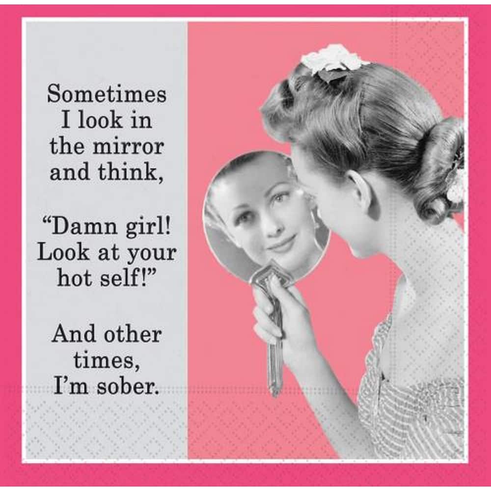 JAM Paper I Look In The Mirror Cocktail Napkins, 40ct.