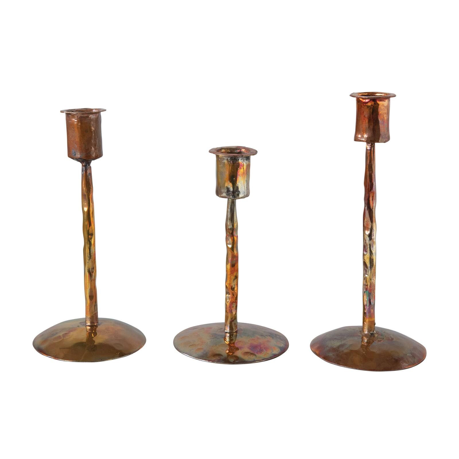 Hello Honey® Traditional Copper Taper Candleholder Set