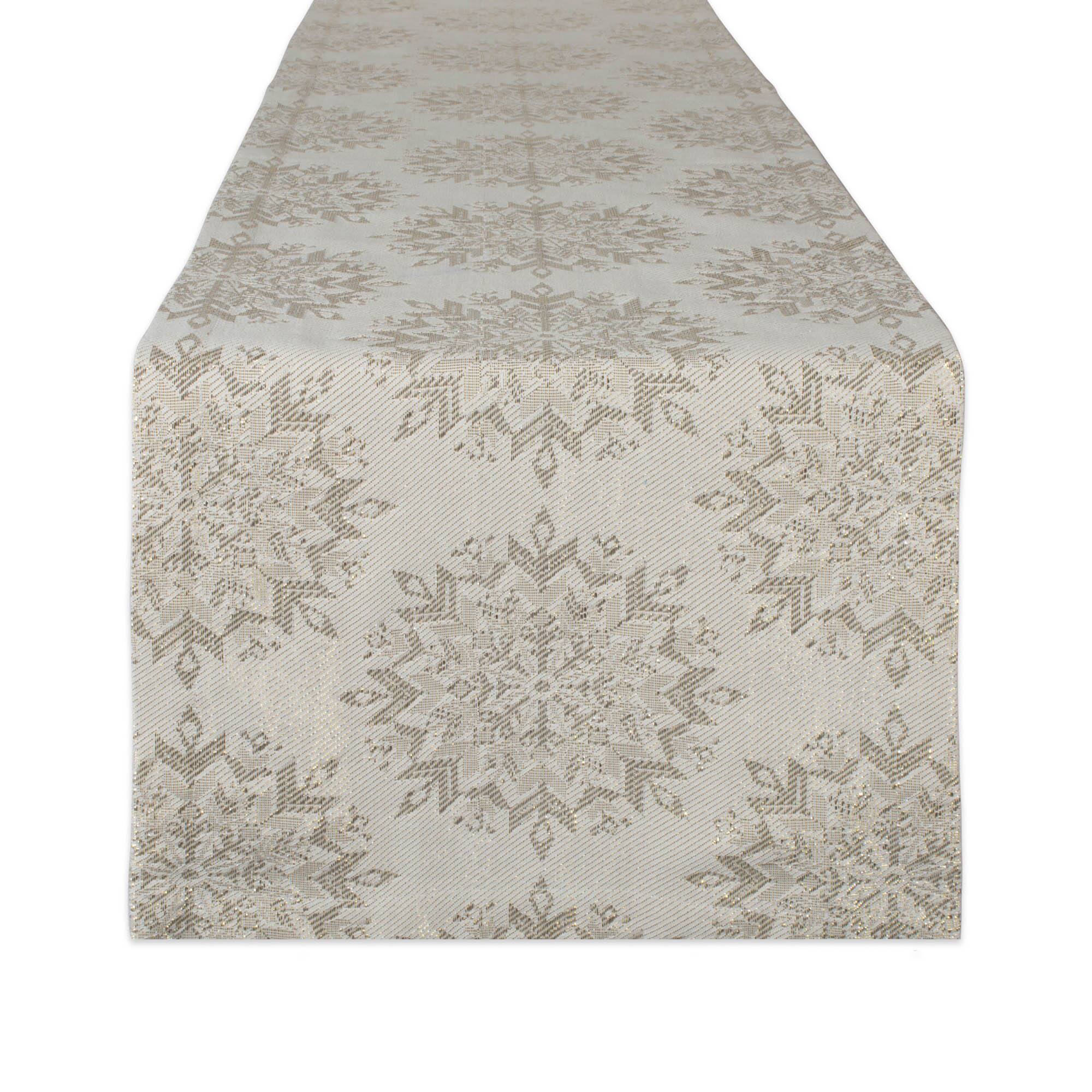 DII® 108'' Winter Sparkle Jacquard Table Runner