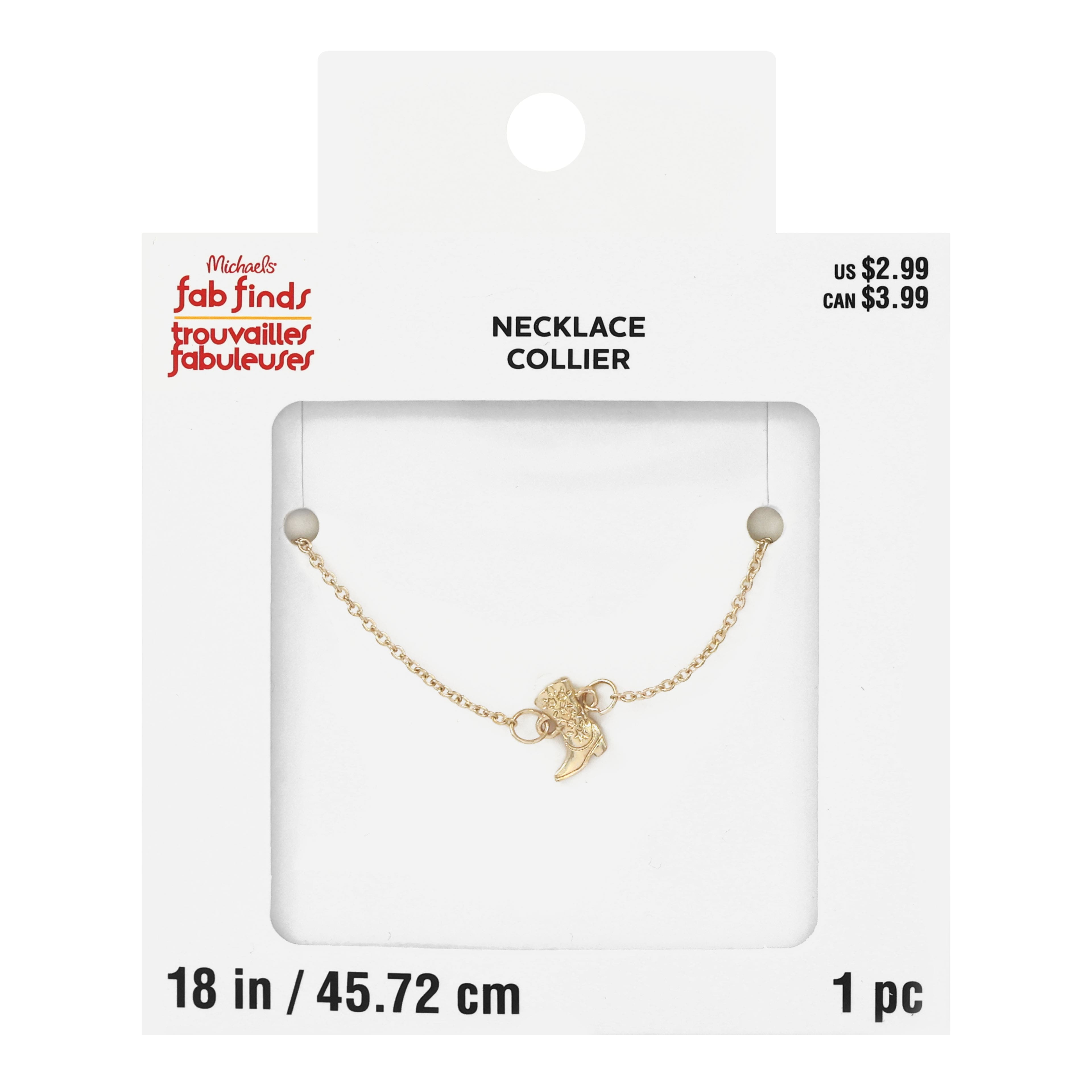 Assorted Gold Western Icon Necklace, 1pc. by Fab Finds
