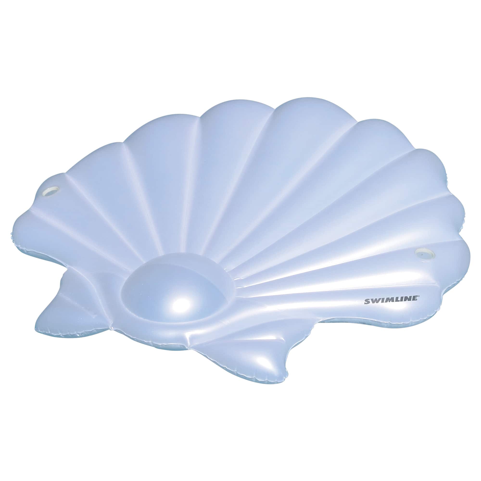 82'' White Seashell Island Swimming Pool Raft Lounger