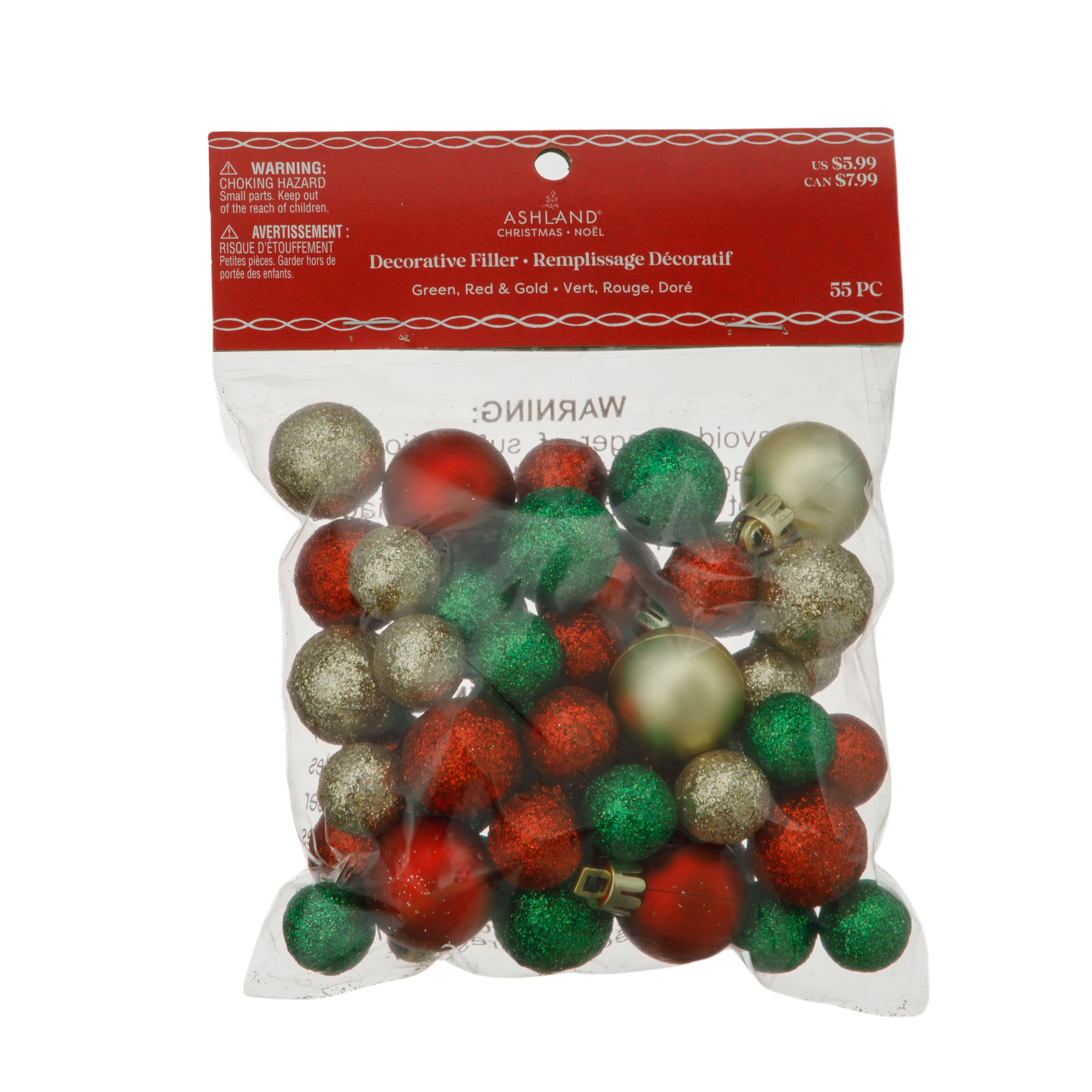 Green, Red &#x26; Gold Decorative Filler, 55ct. by Ashland&#xAE;