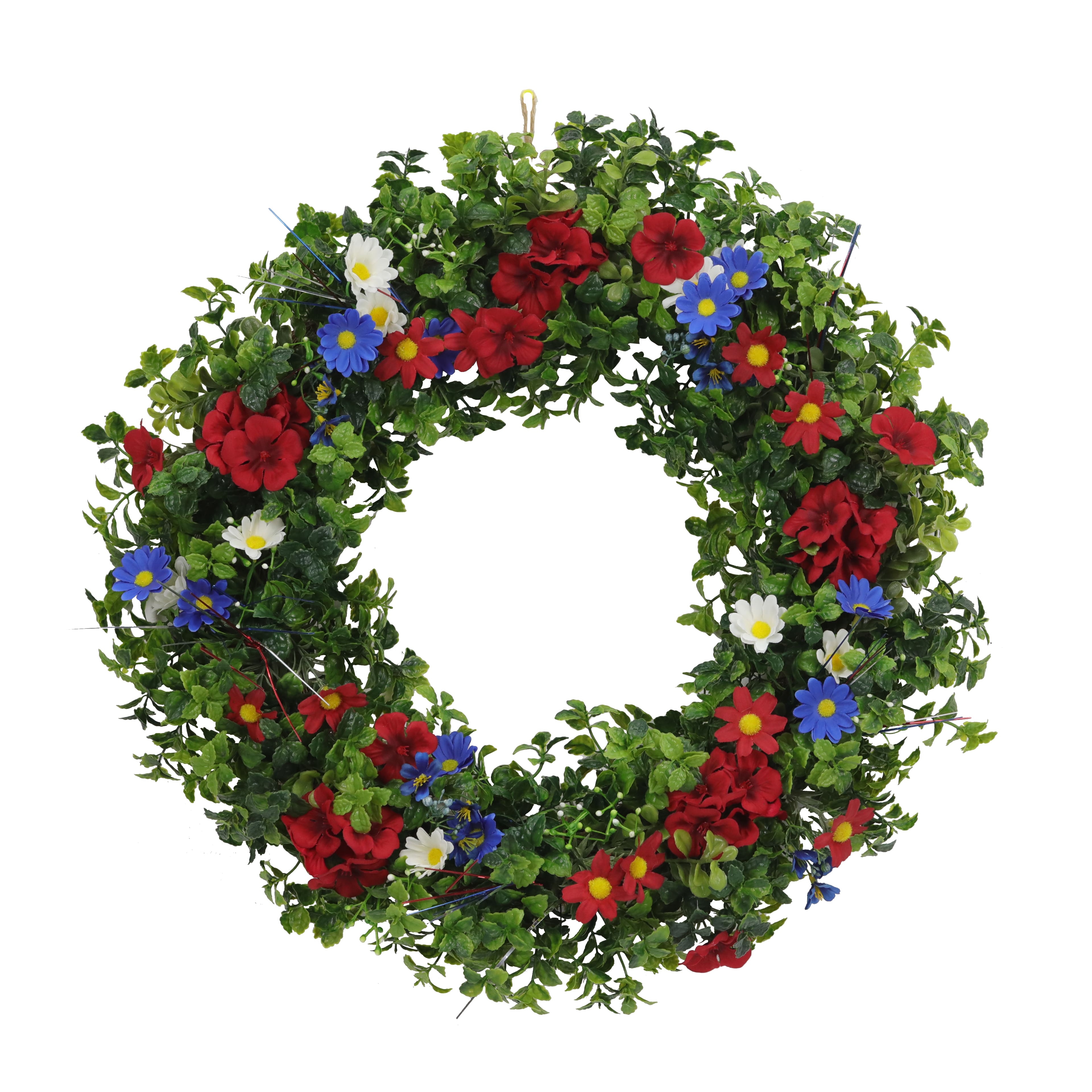 20&#x22; Red, White &#x26; Blue Boxwood Wreath by Celebrate It&#x2122;
