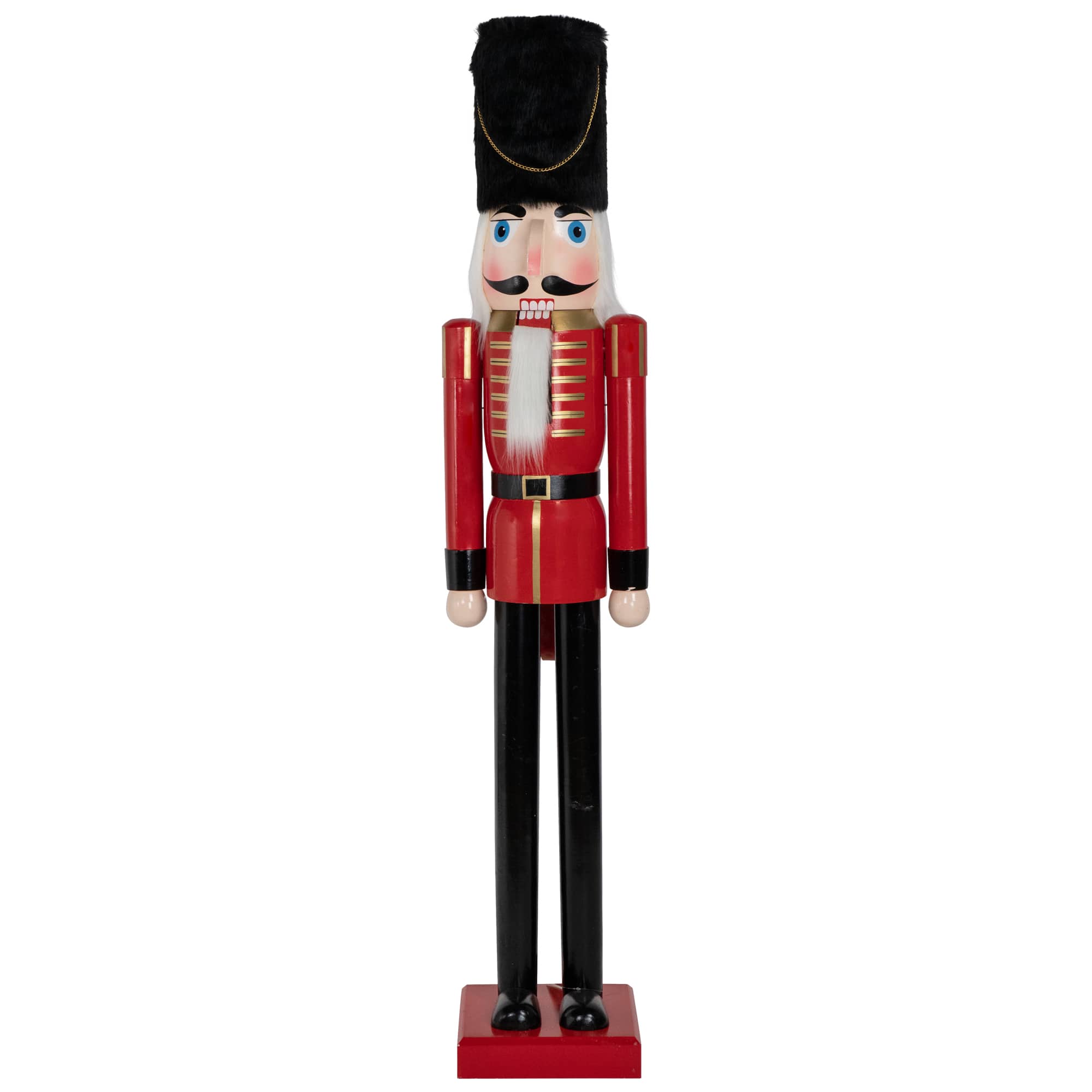 5ft. Commercial Red & Black Wooden Christmas Nutcracker Soldier