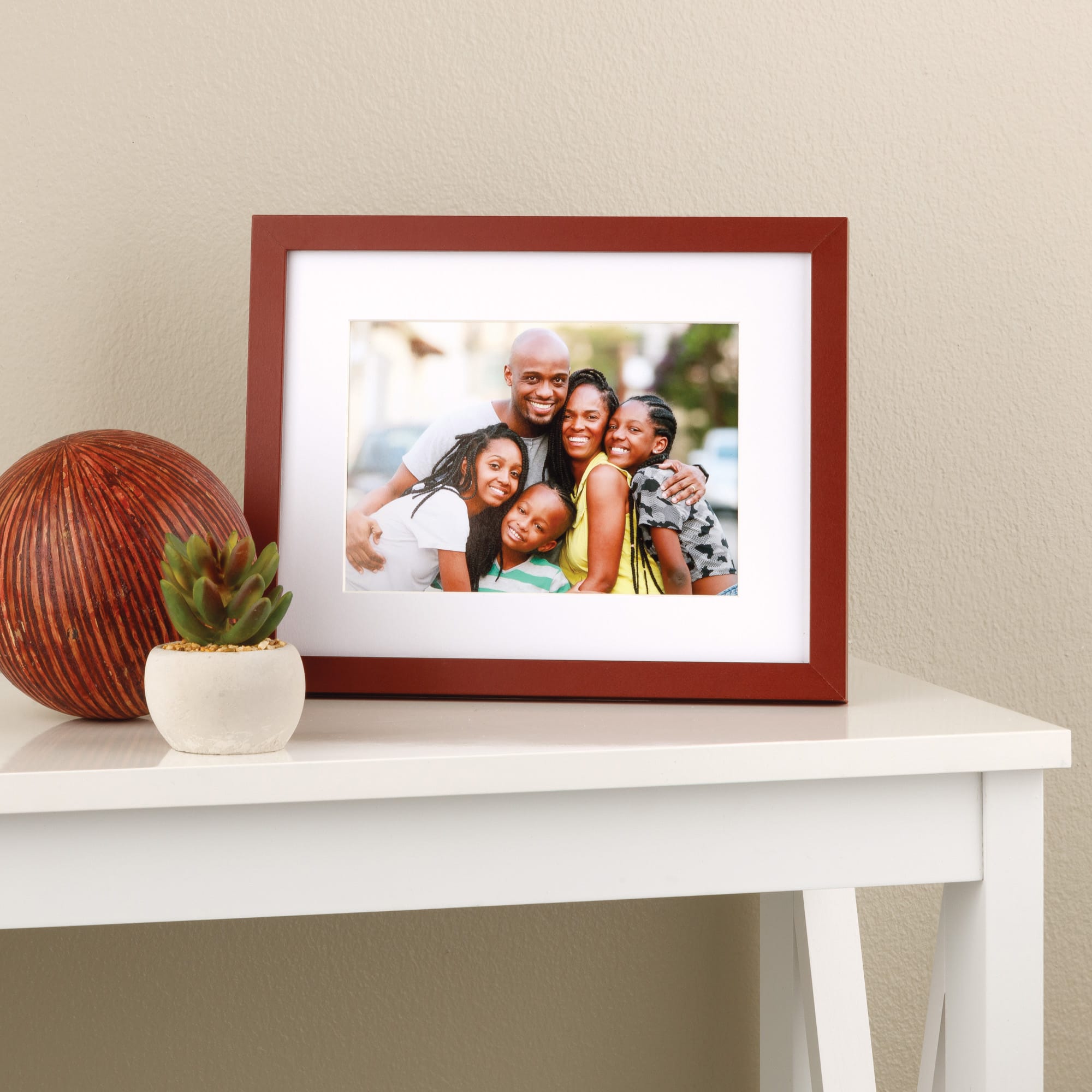 Burgundy Line 5&#x22; x 7&#x22; Frame with Mat, Simply Essentials&#x2122; by Studio D&#xE9;cor&#xAE;