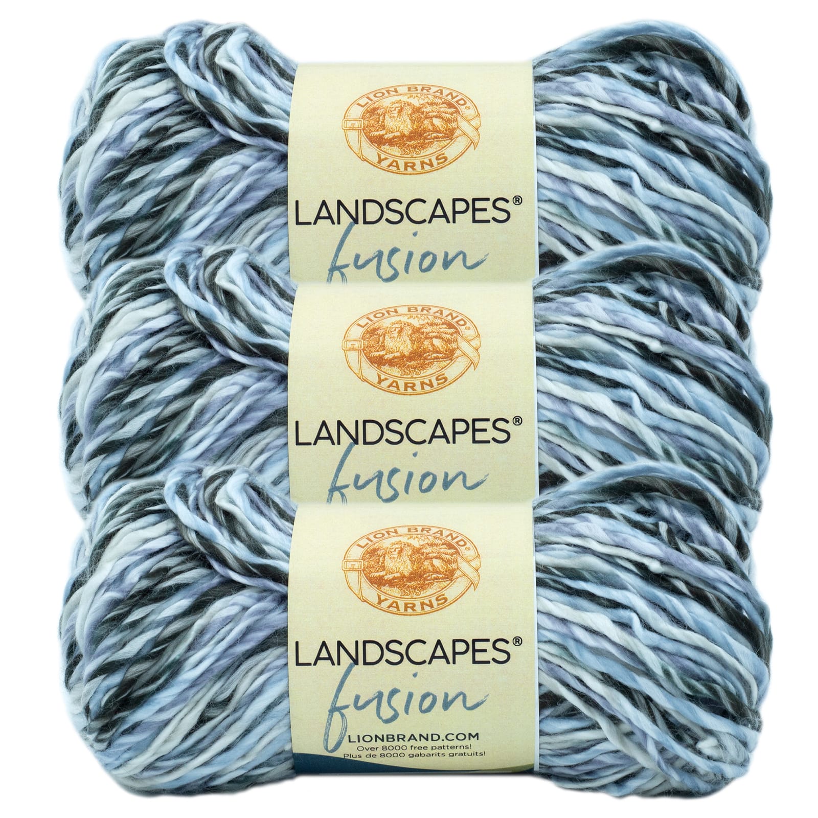 Lion Brand Yarn Landscapes, Self Striping Bright Roving Yarn