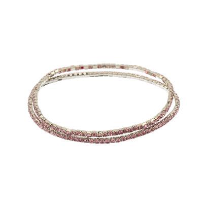 Crystal Lane DIY Silver & Light Rose Rhinestones Bracelets, 2ct. | Michaels