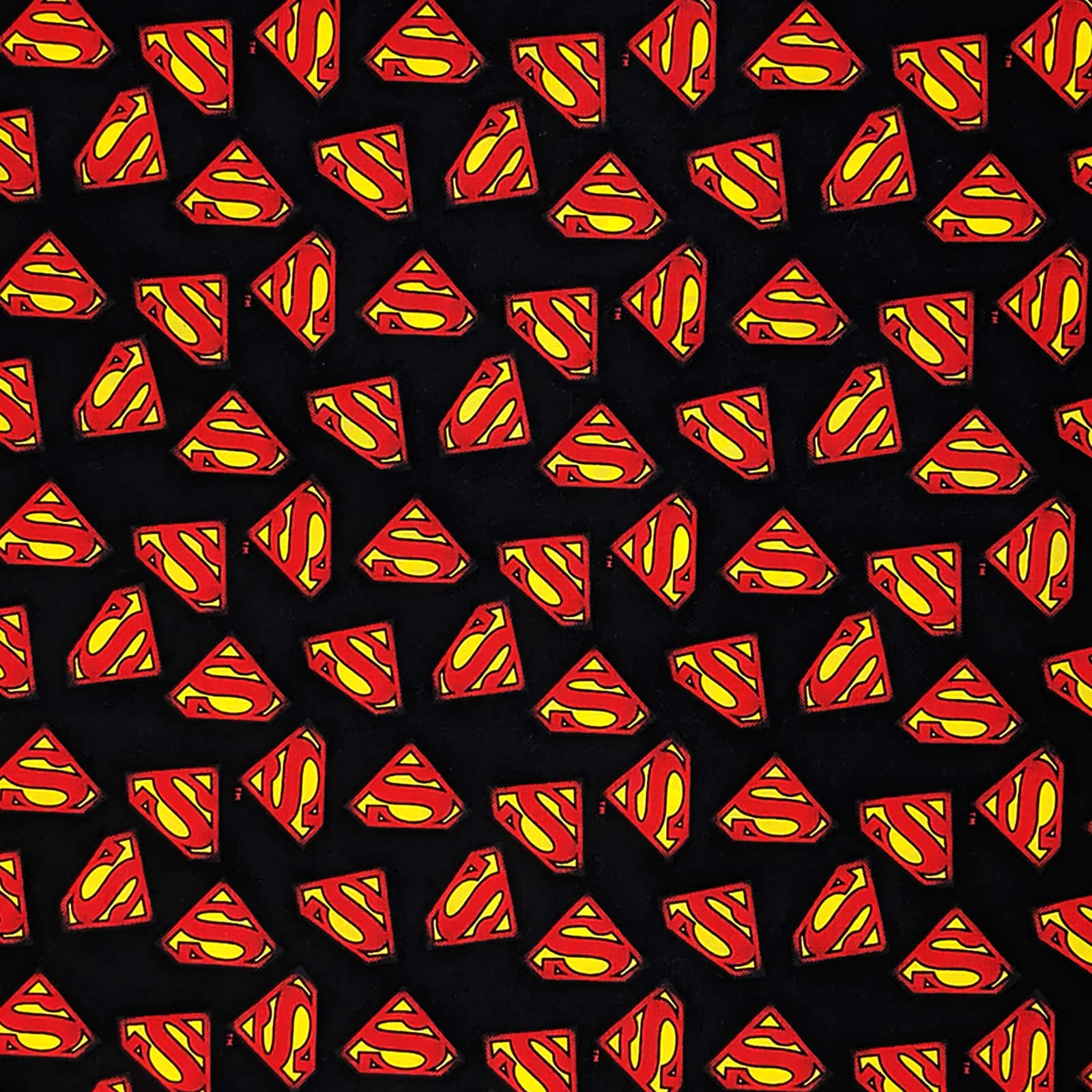 Camelot&#xAE; Fabrics Black Superman&#x2122; Logo Cotton Fabric