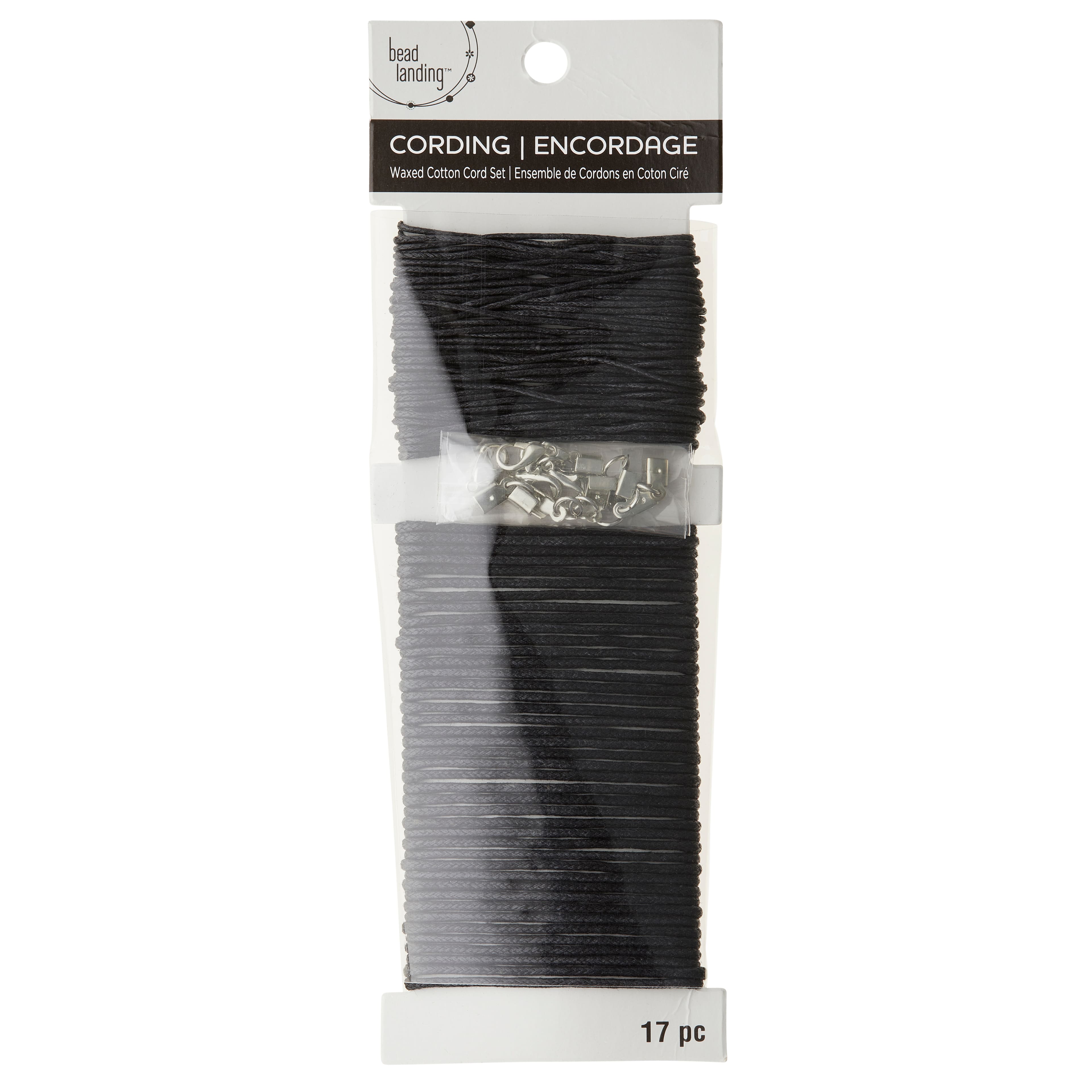 Waxed Cotton Necklace Cord 1mm Round - Black (25 Meters/82 Feet) —  Beadaholique