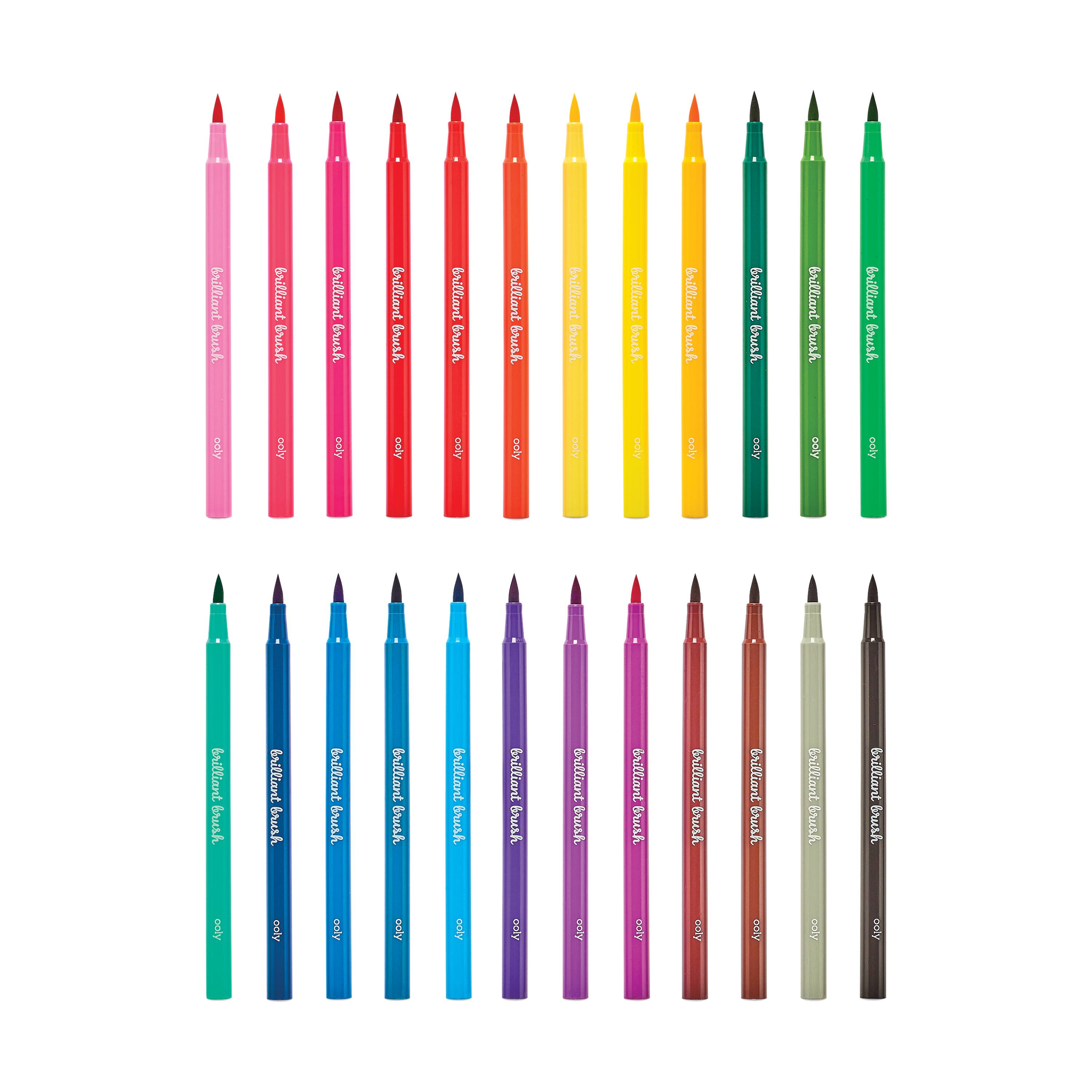 OOLY Brilliant Brush Markers Set, 24ct.