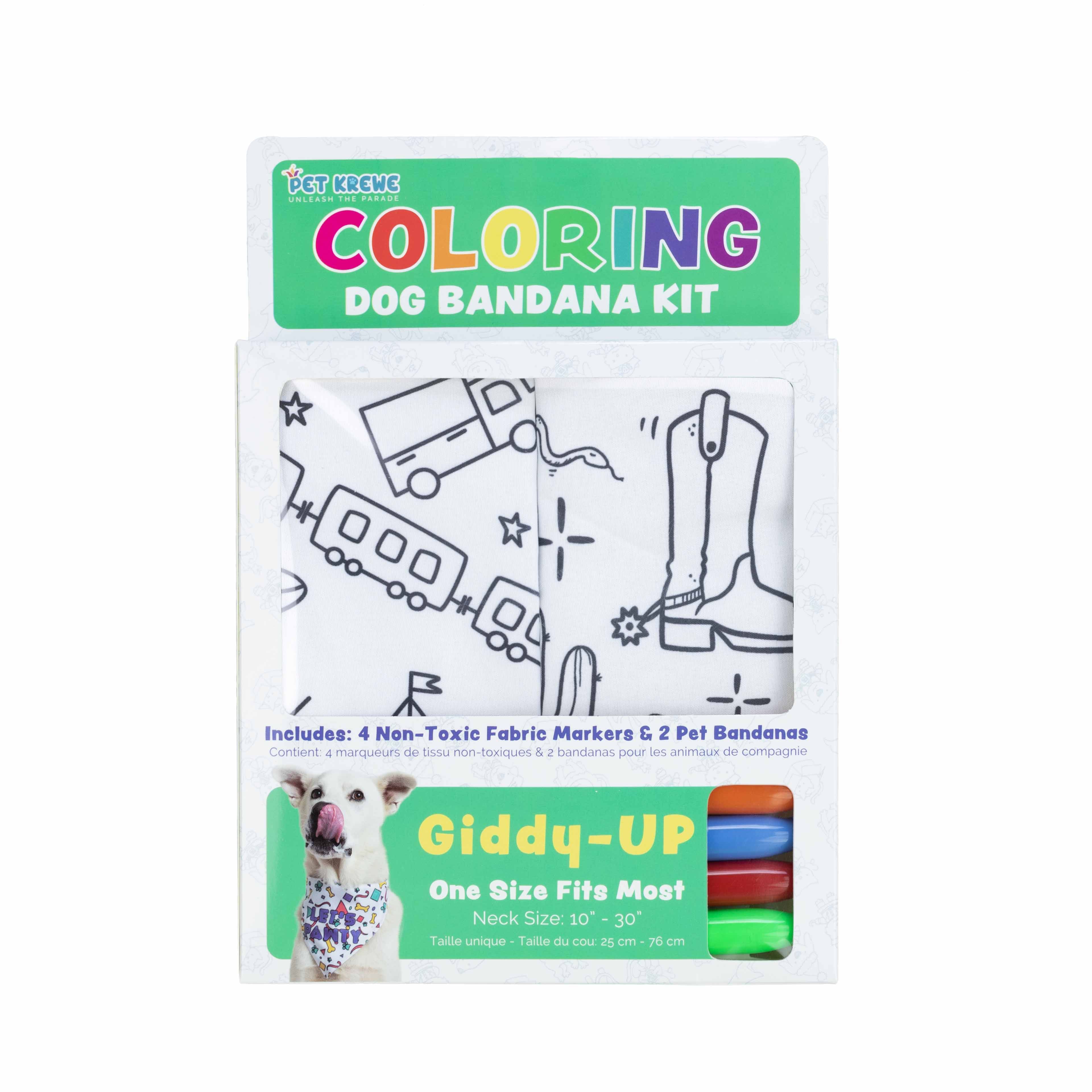 Assorted Pet Krewe Coloring Dog Bandana Kit