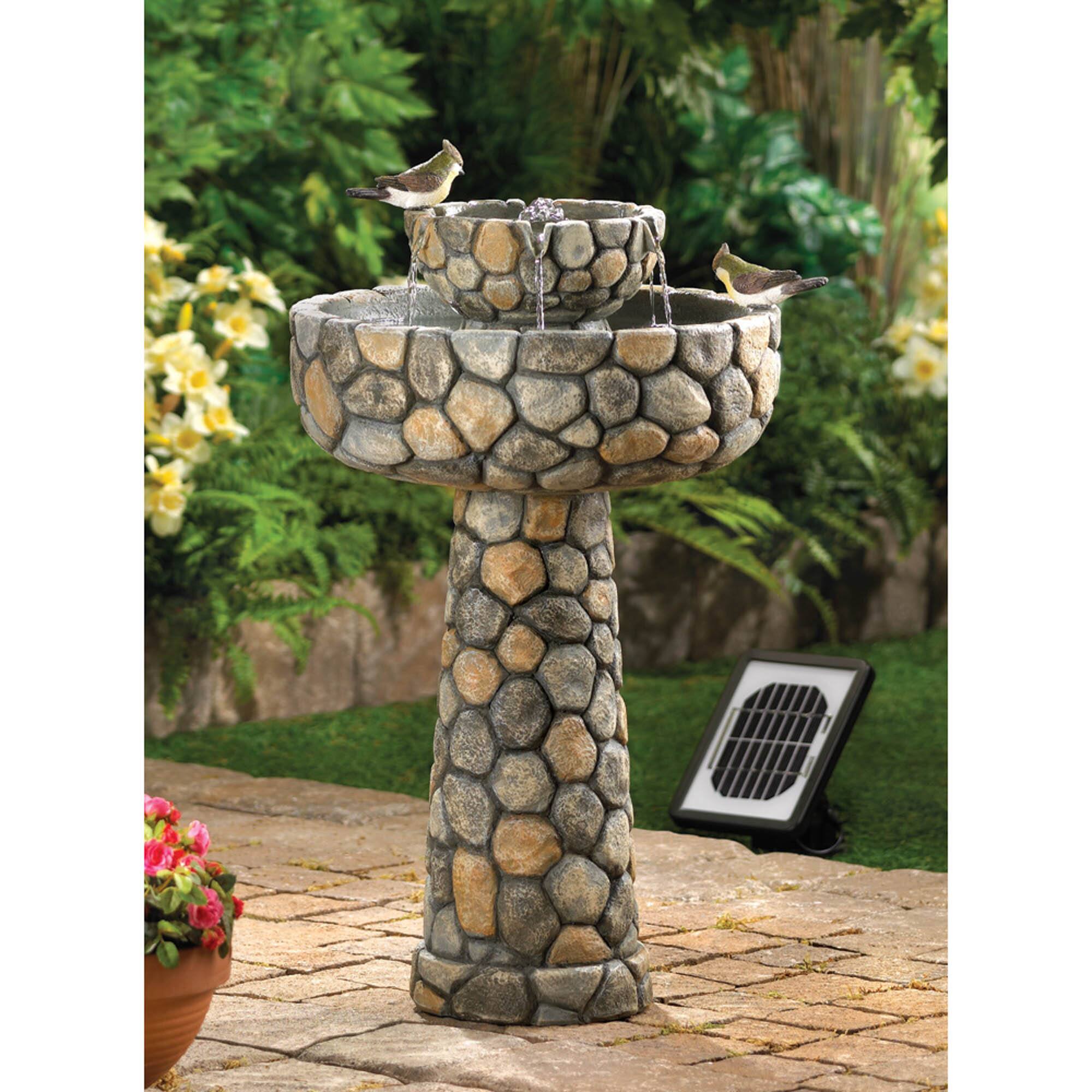 25&#x22; Wishing Well Solar Water Fountain