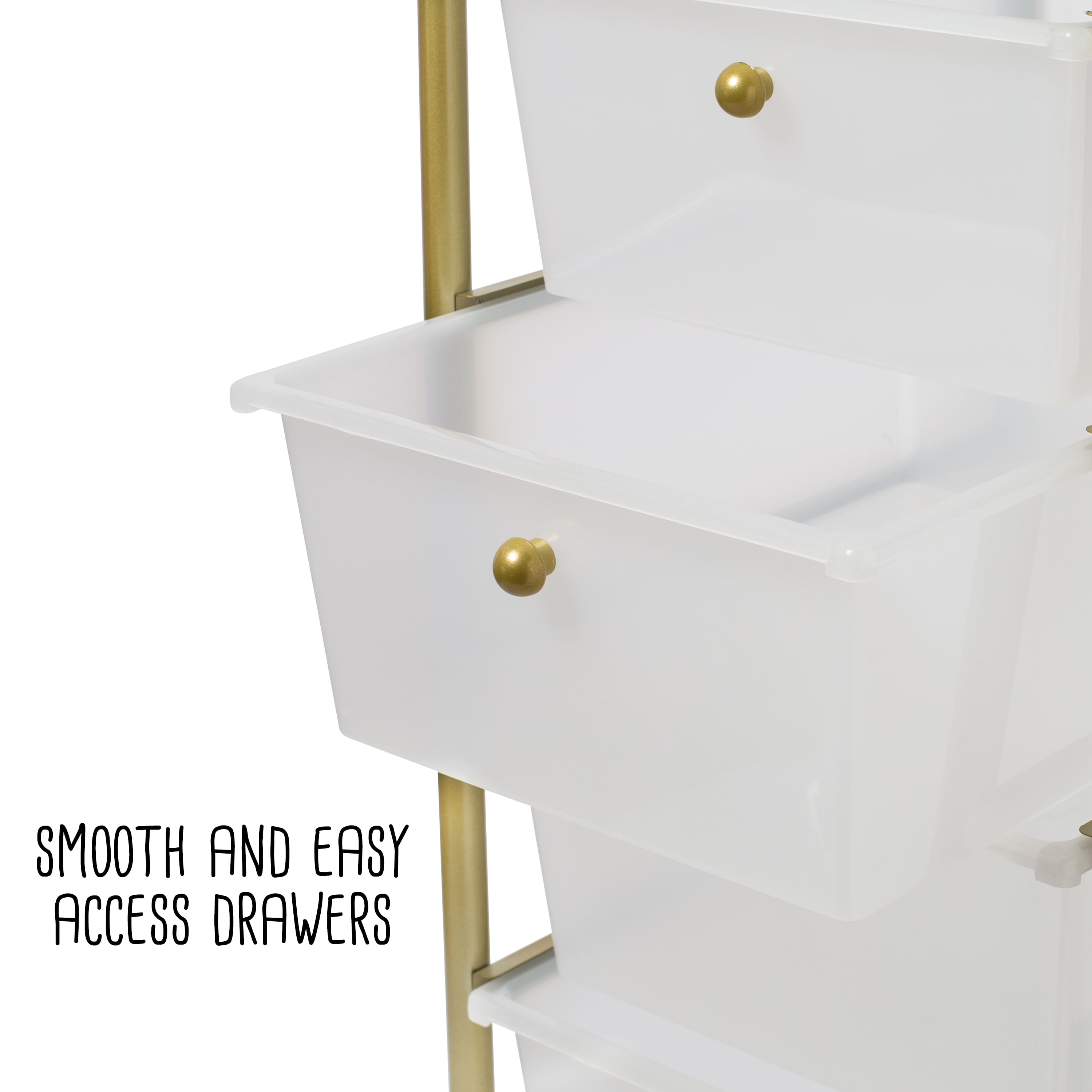 Honey Can Do Gold 5-Drawer Rolling Storage Cart