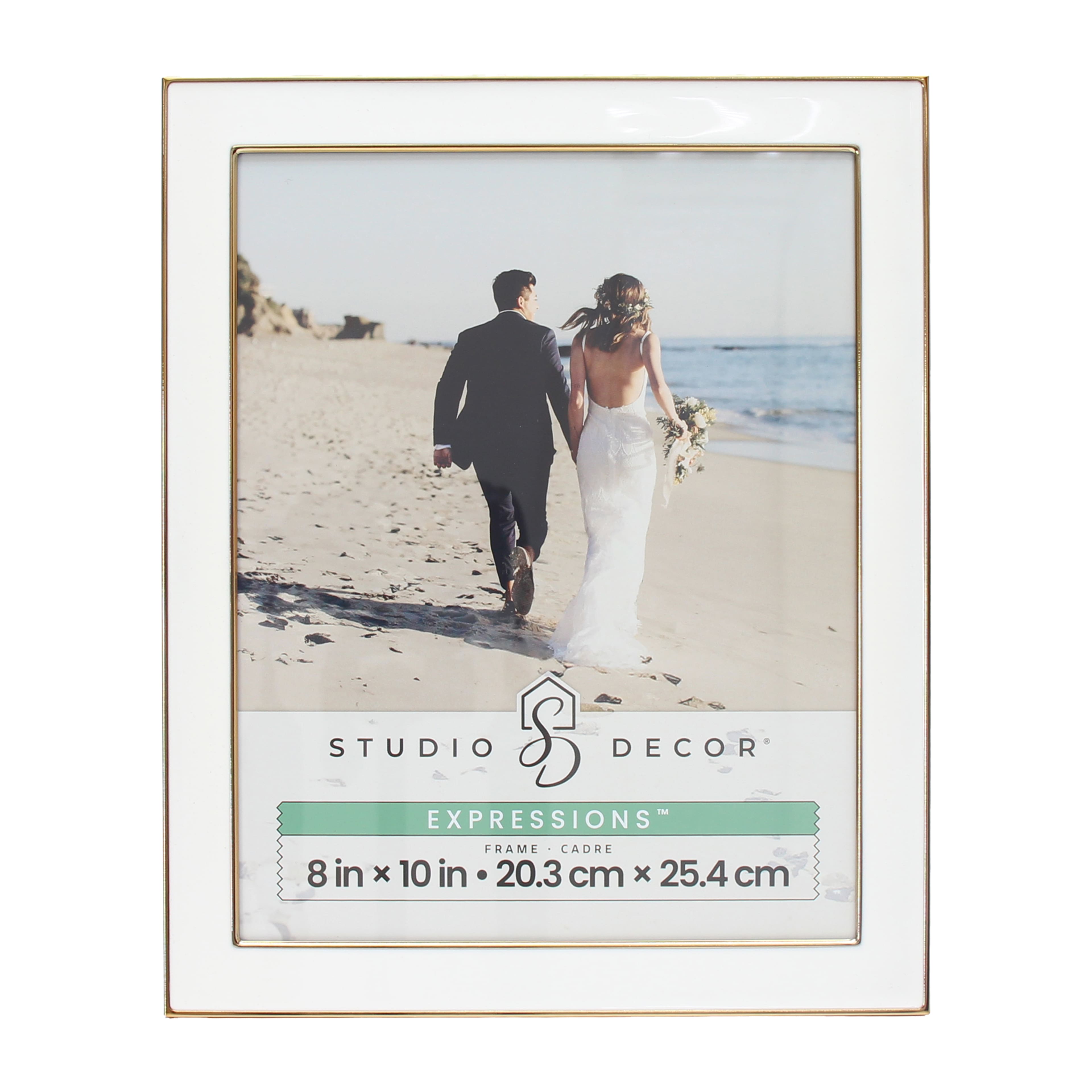 6 Pack: Expressions™ White with Gold Outline Wall Frame by Studio Décor®