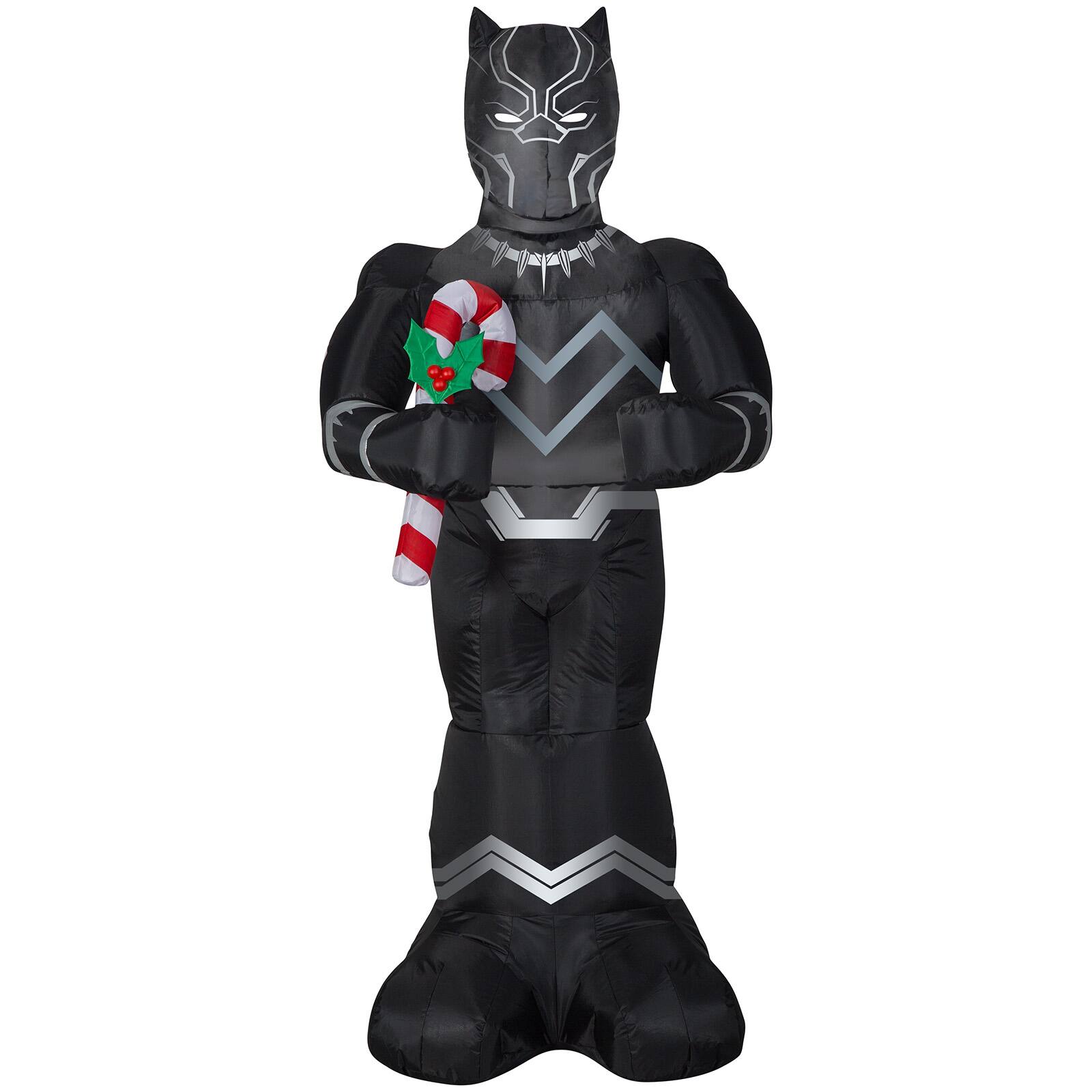 5ft. Airblown&#xAE; Inflatable Christmas Black Panther with Candy Cane