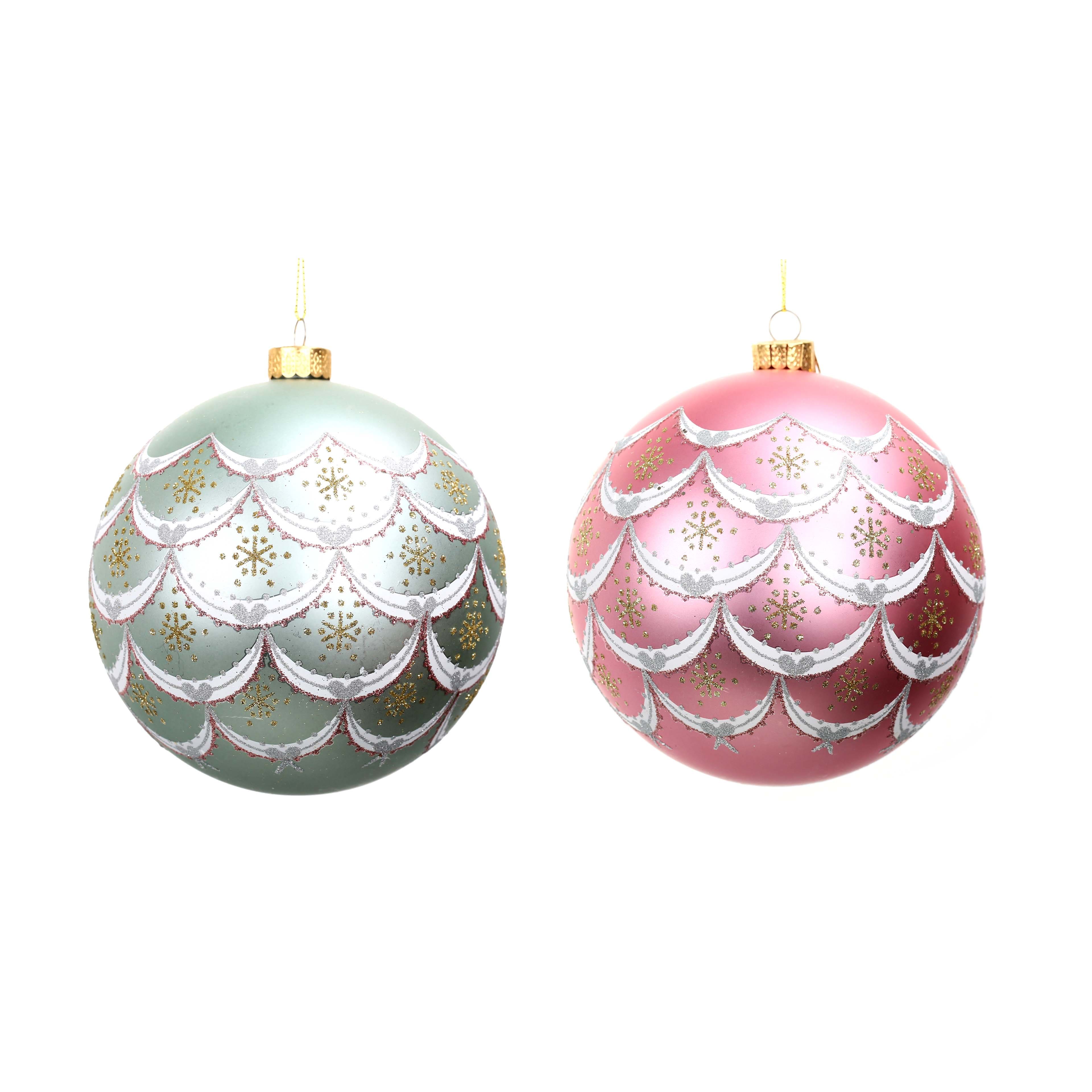 2 Pack 4.75&#x22; Pastel Scalloped Ornaments by Ashland&#xAE;