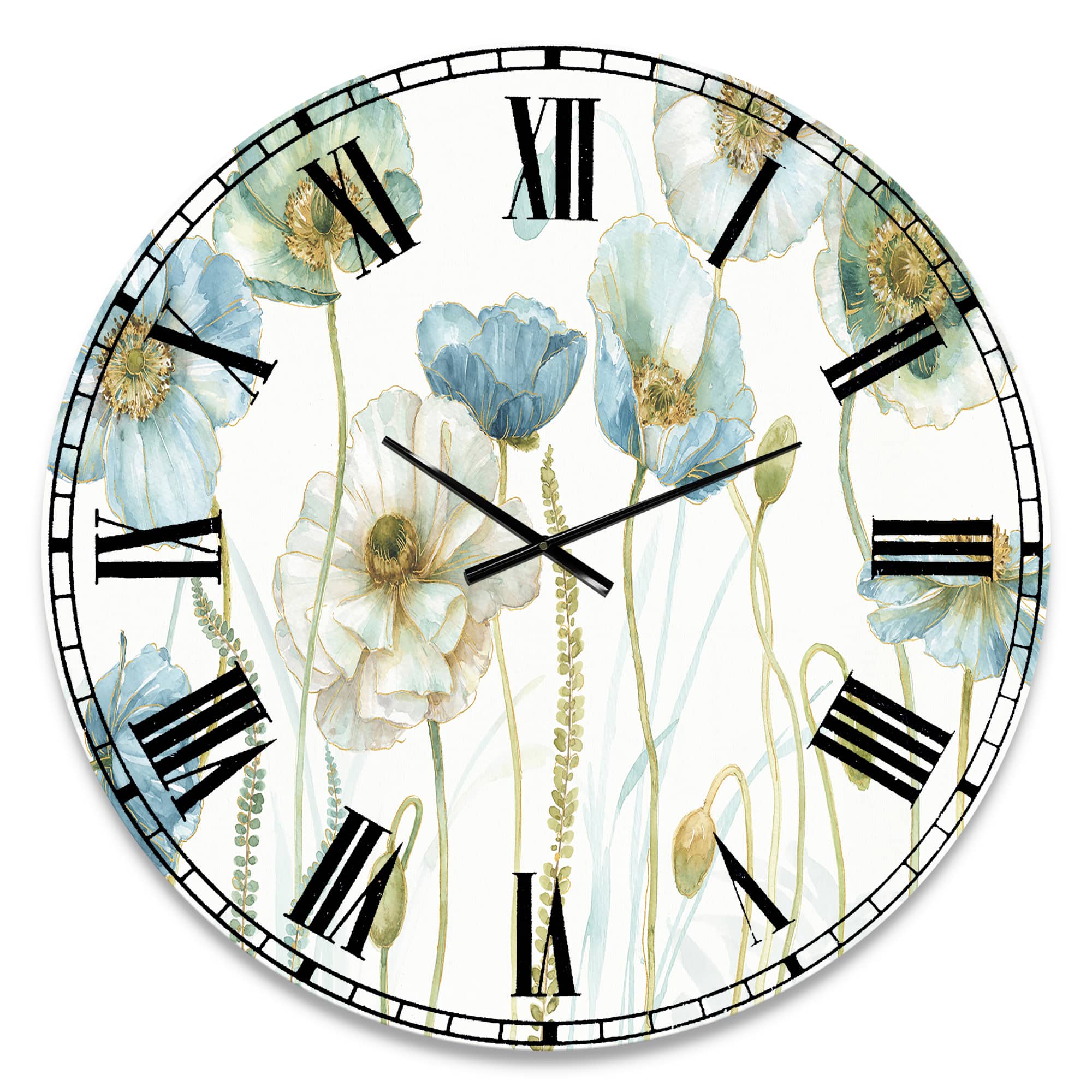 Designart &#x27;My Greenhouse Cottage Flowers Iv Traditional Wall Clock