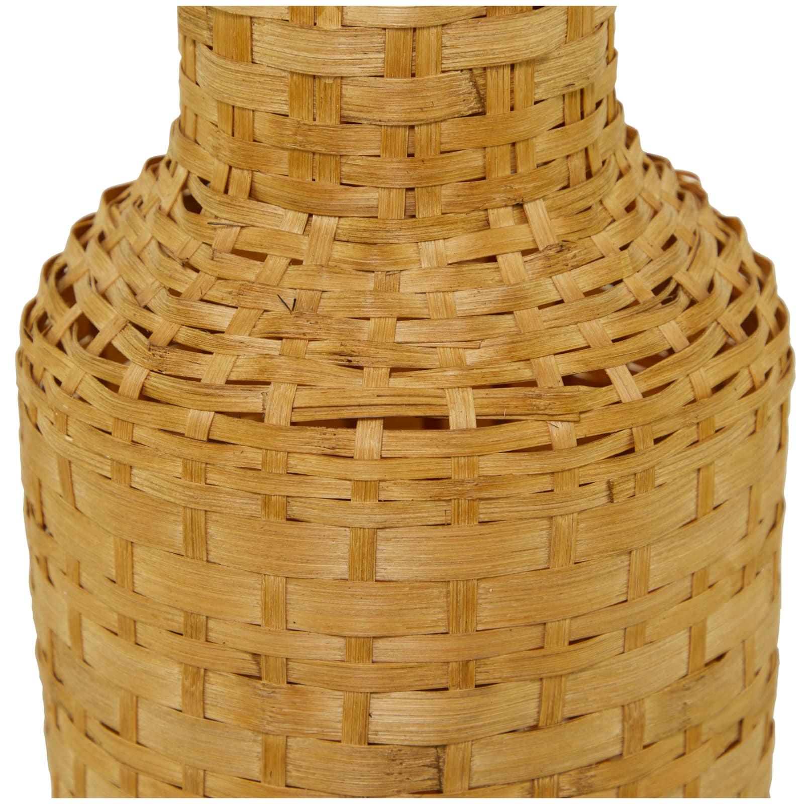 Brown Bamboo Tall Woven Floor Vase