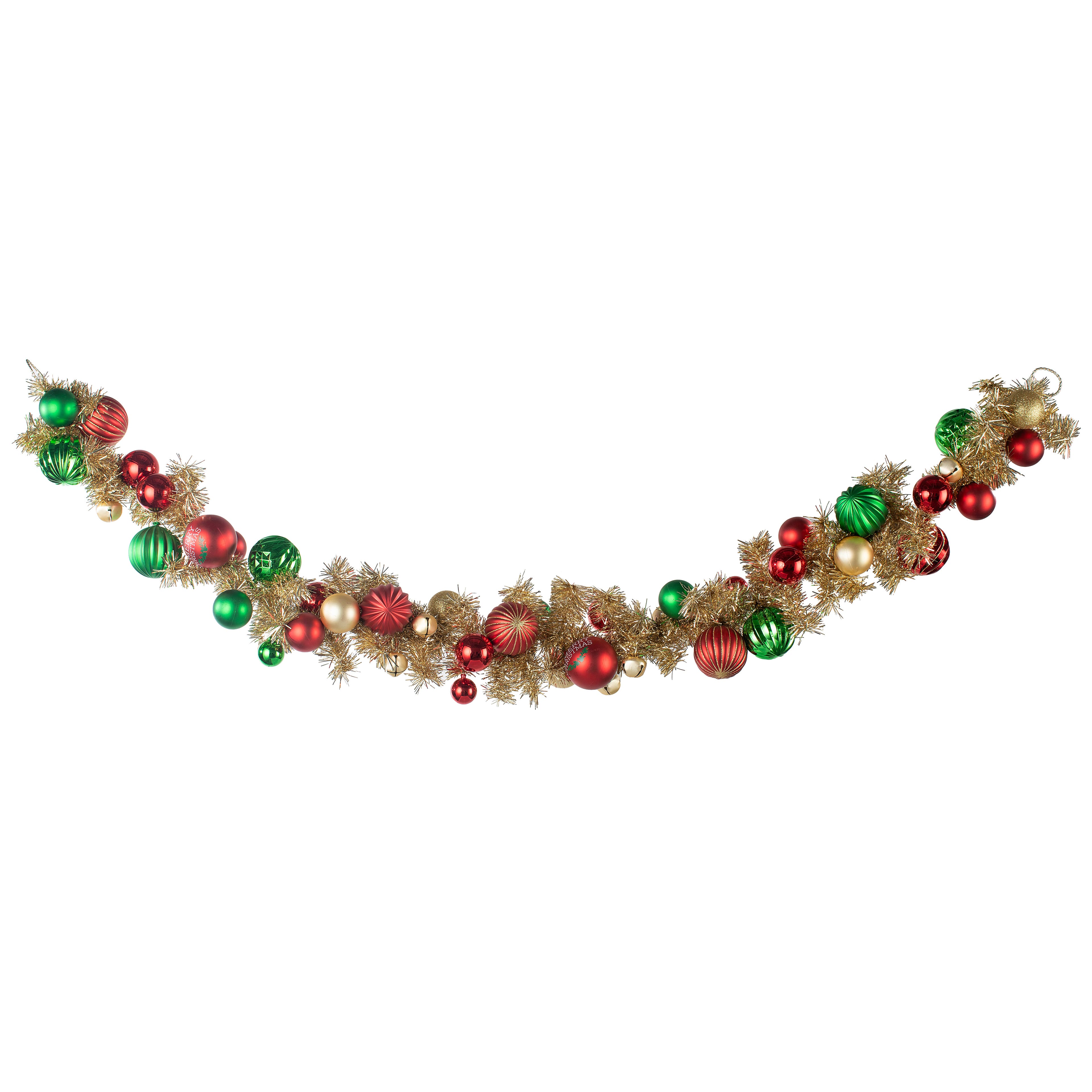 6ft. Red, Green &#x26; Gold Ornament &#x26; Tinsel Garland by Ashland&#xAE;