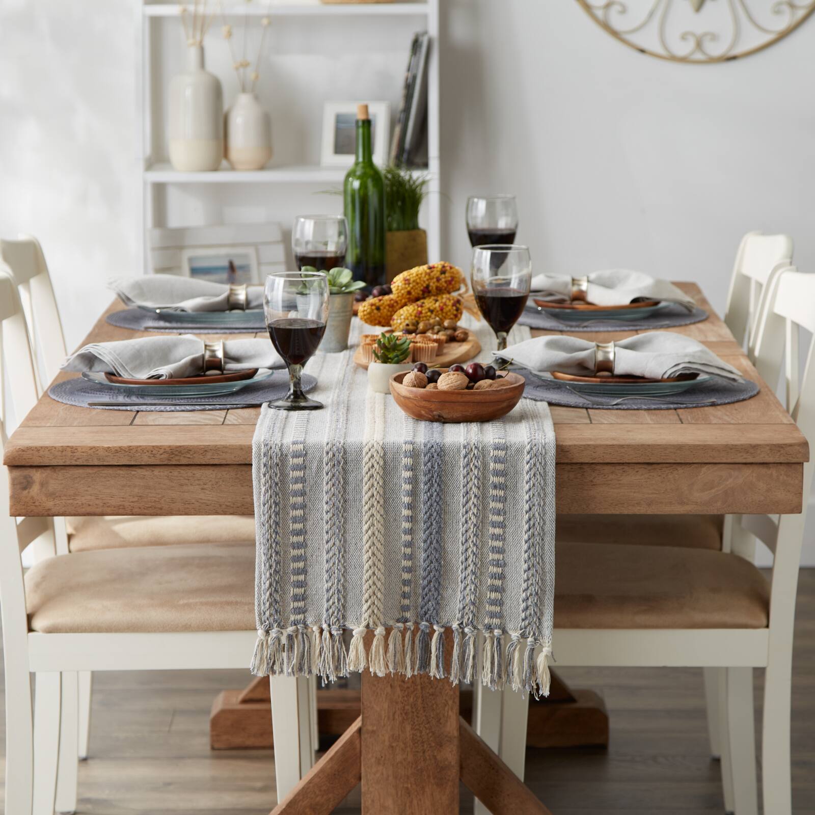 DII&#xAE; 72&#x22; Braided Stripe Table Runner