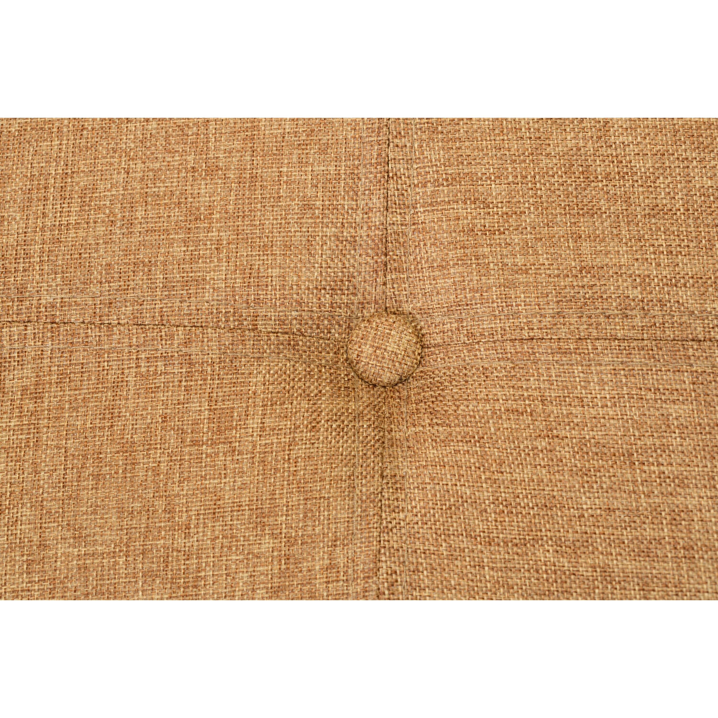 Simplify 30" Faux Linen Double Folding Storage Ottoman