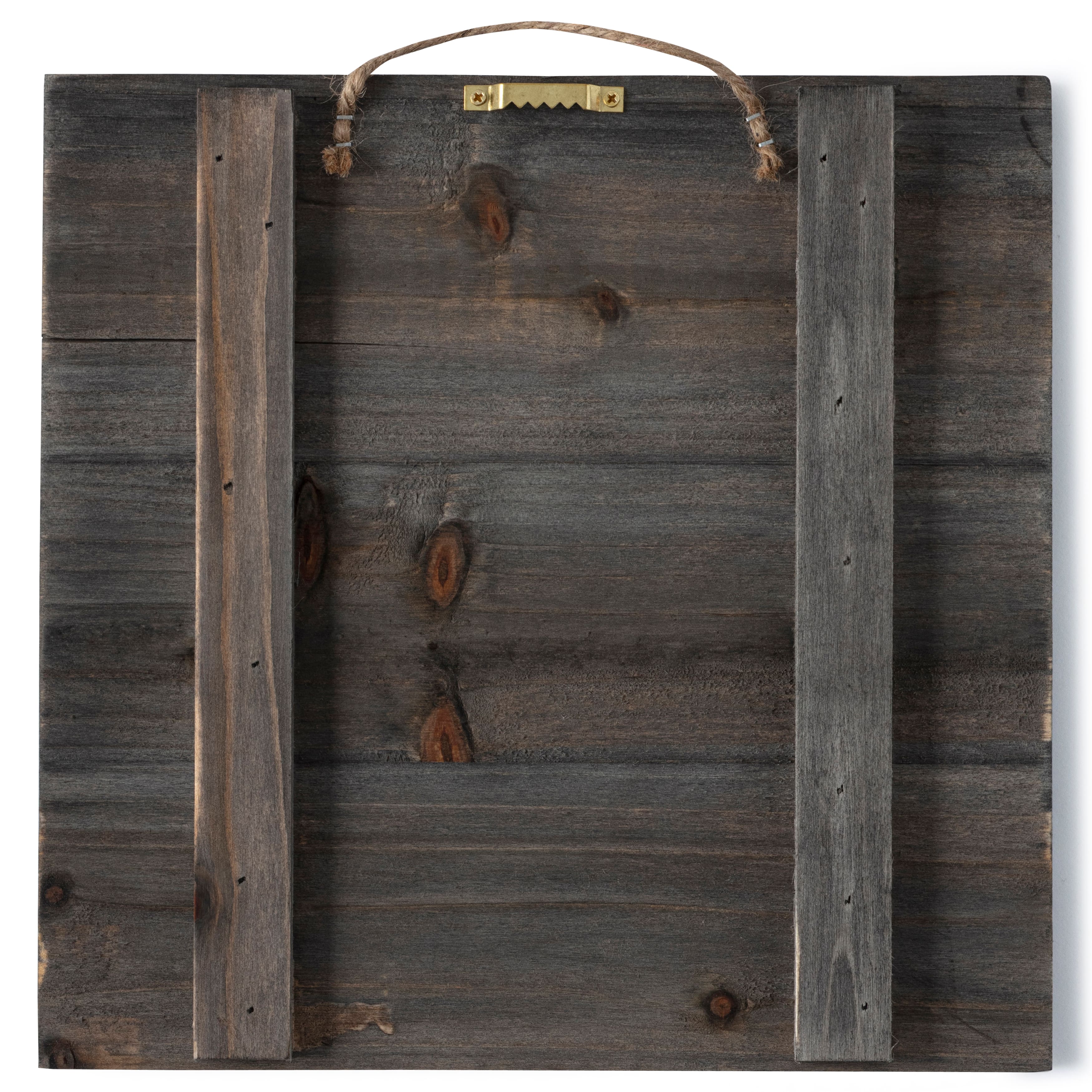 9 Packs: 2 ct. (18 total) 10&#x22; x 10&#x22; Greywashed Wood Square Plaques by Make Market&#xAE;