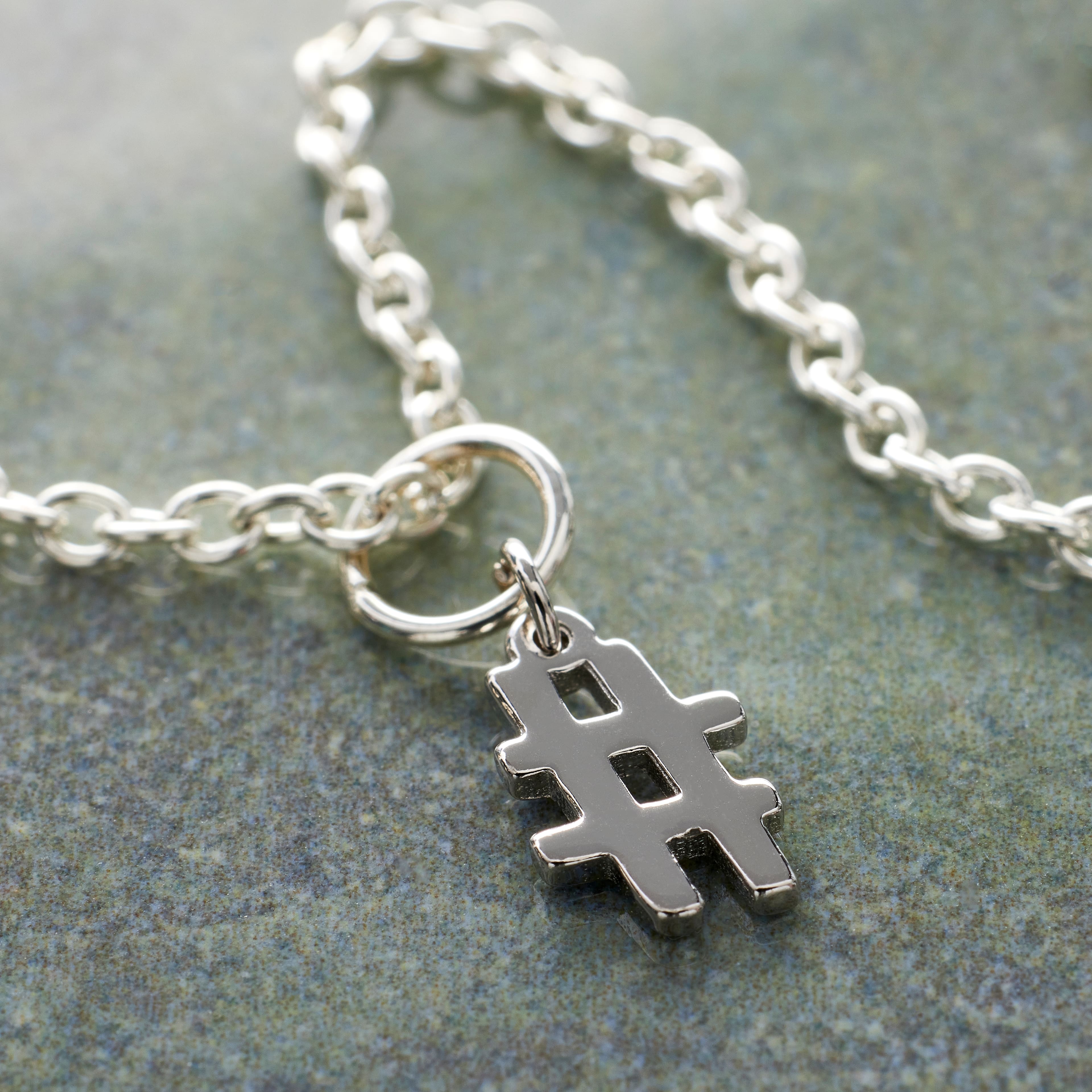 12 Pack: Sterling Silver Number Charm by Bead Landing™