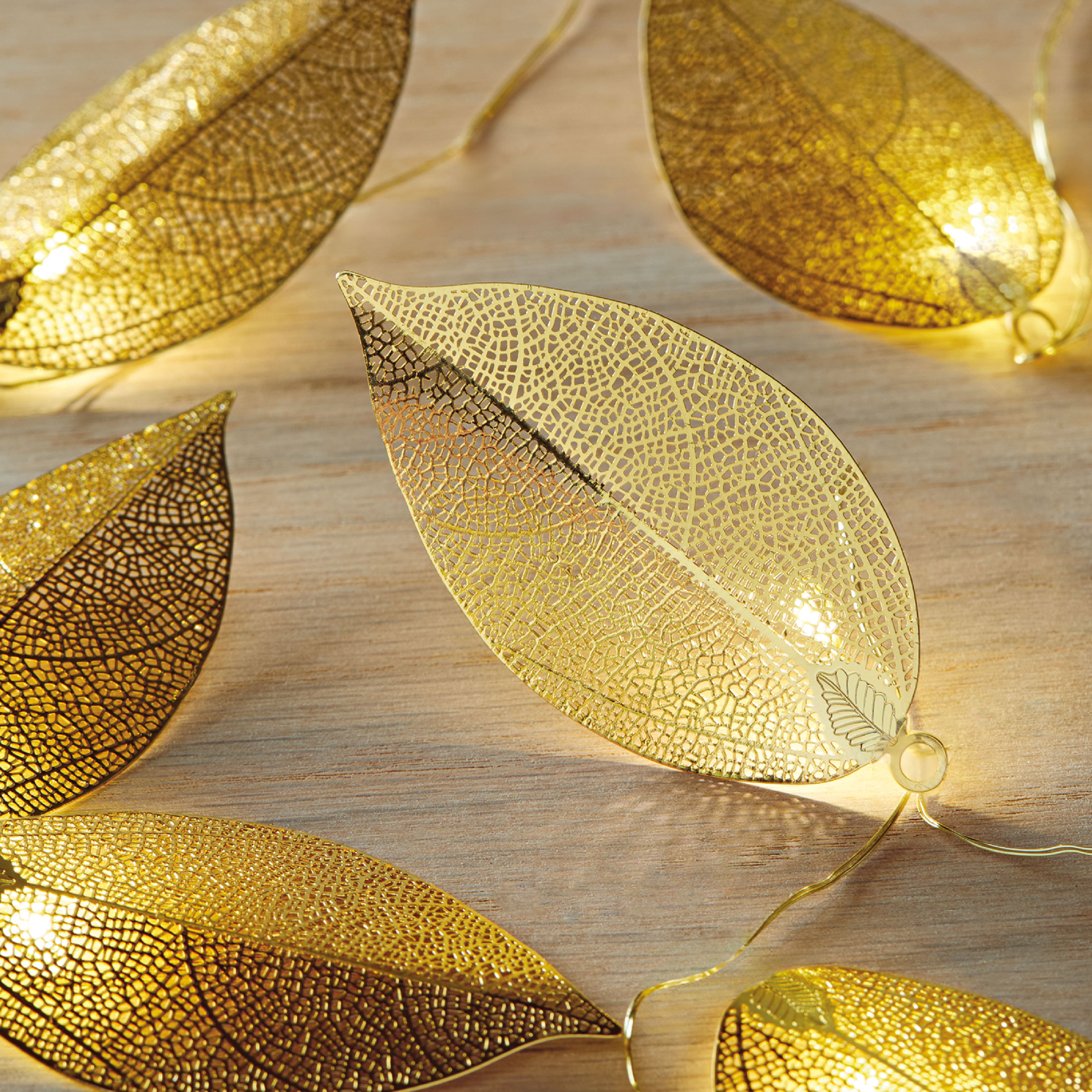 10ct. Warm White LED Gold Leaf String Lights by Ashland&#xAE;