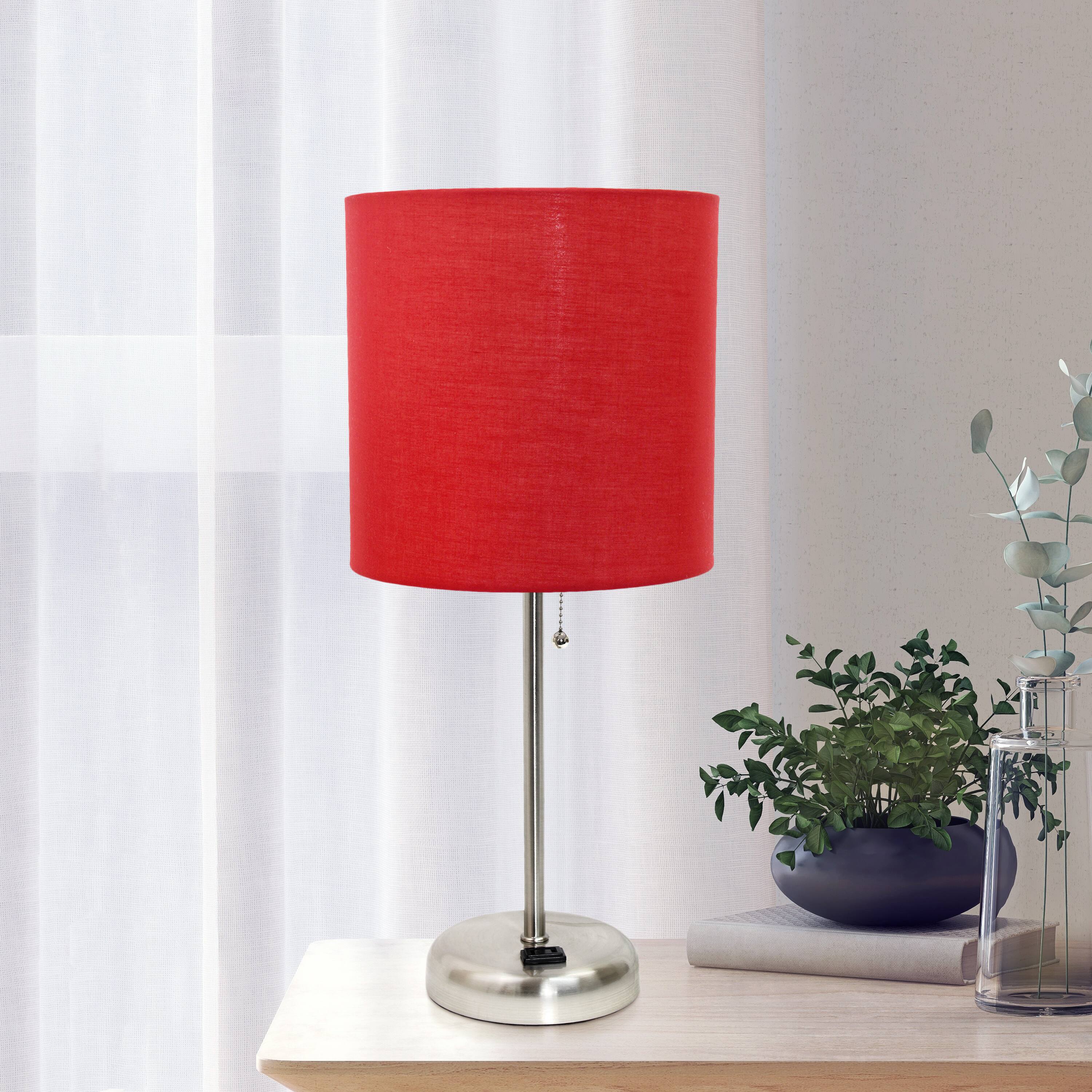 Creekwood Home Oslo 19.5&#x22; Power Outlet Table Lamp