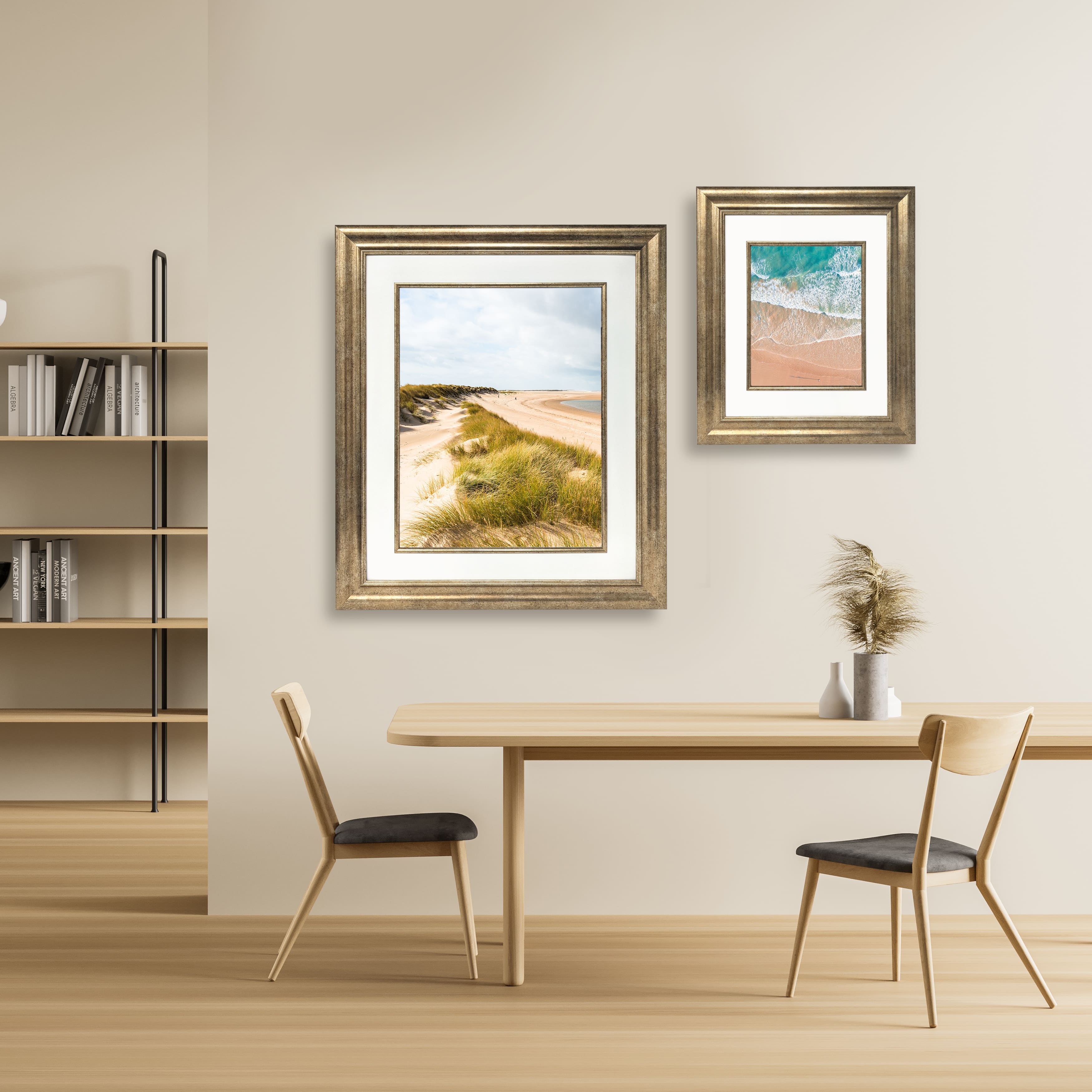 Home Champagne Gold Frame with Beveled Mat by Studio D&#xE9;cor&#xAE;