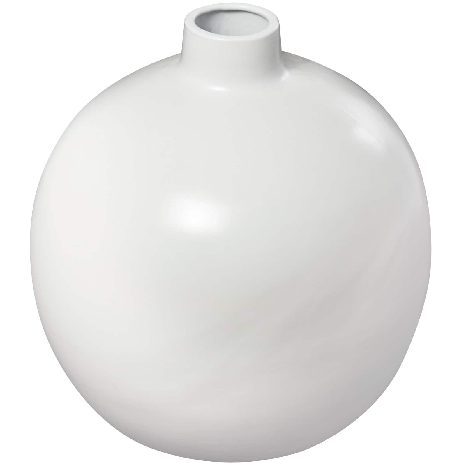 17&#x22; Modern Round Ceramic Vase