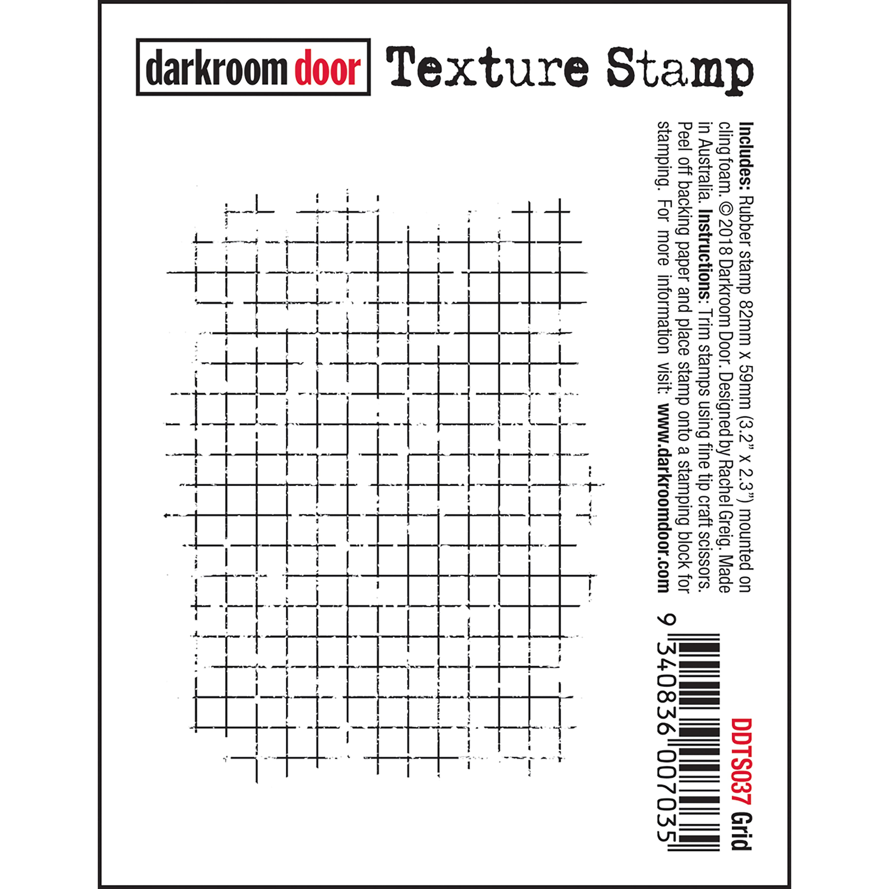 Darkroom Door Grid Texture Cling Stamp