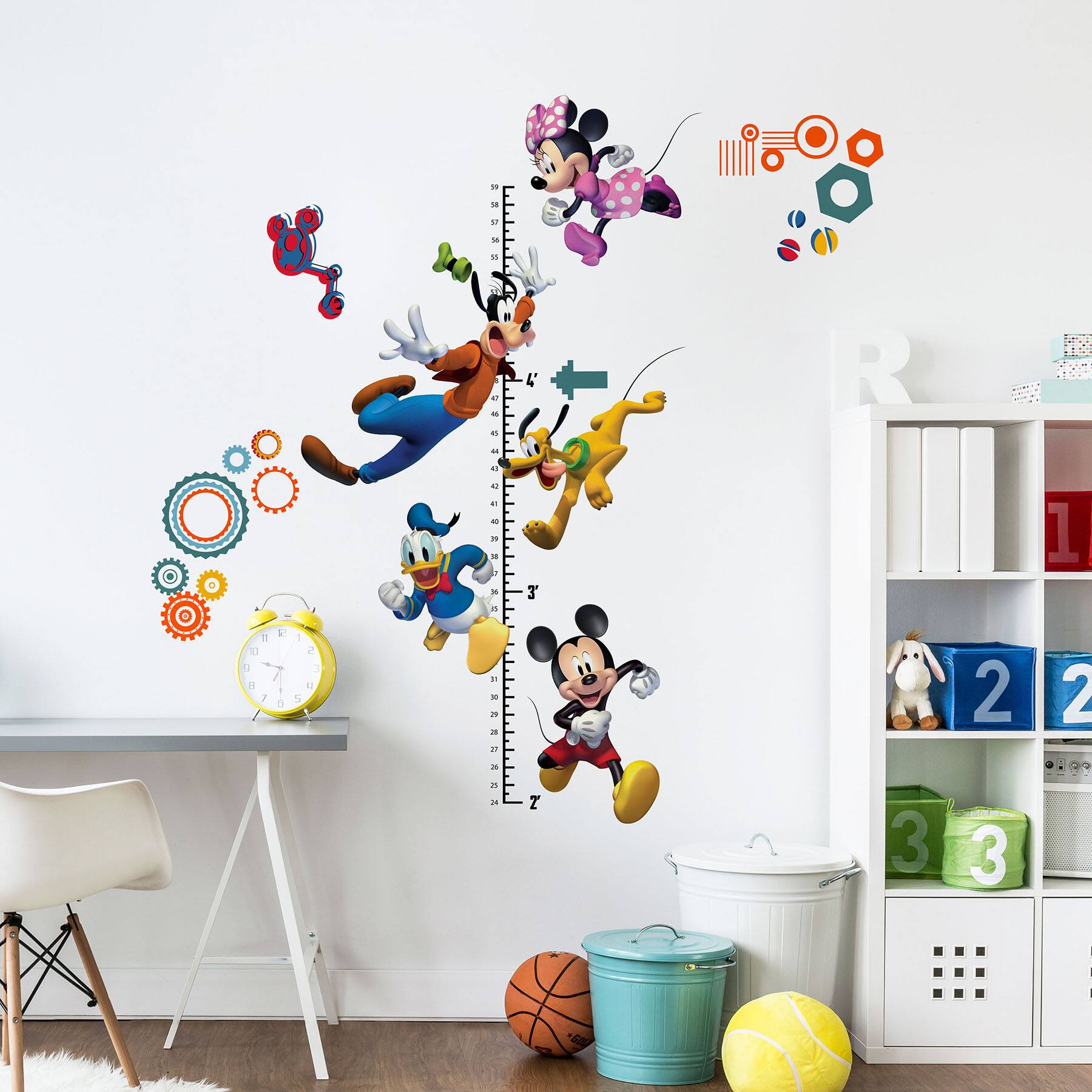 RoomMates Mickey and Friends Growth Chart Peel & Stick Wall Decals