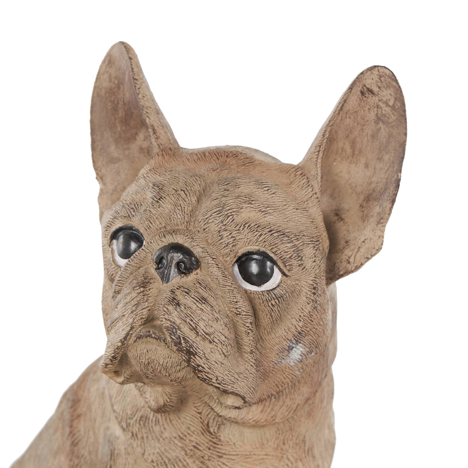 11" Textured Brown Dog Planter with Antique Pot