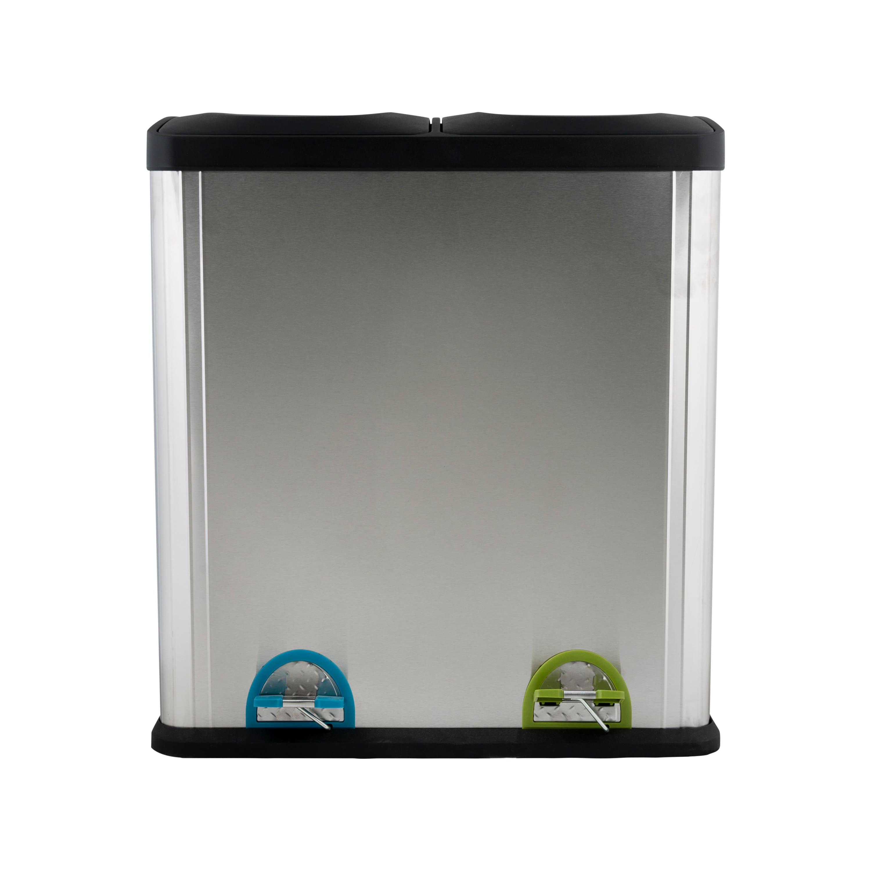 Organize It All Dual Compartment Stainless Recycle Bin
