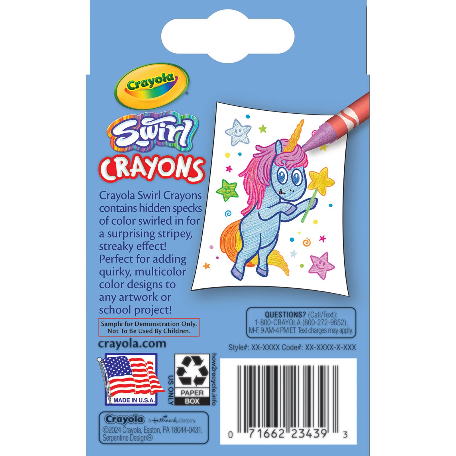 Crayola&#xAE; SWIRL Crayons, 6 Packs of 24