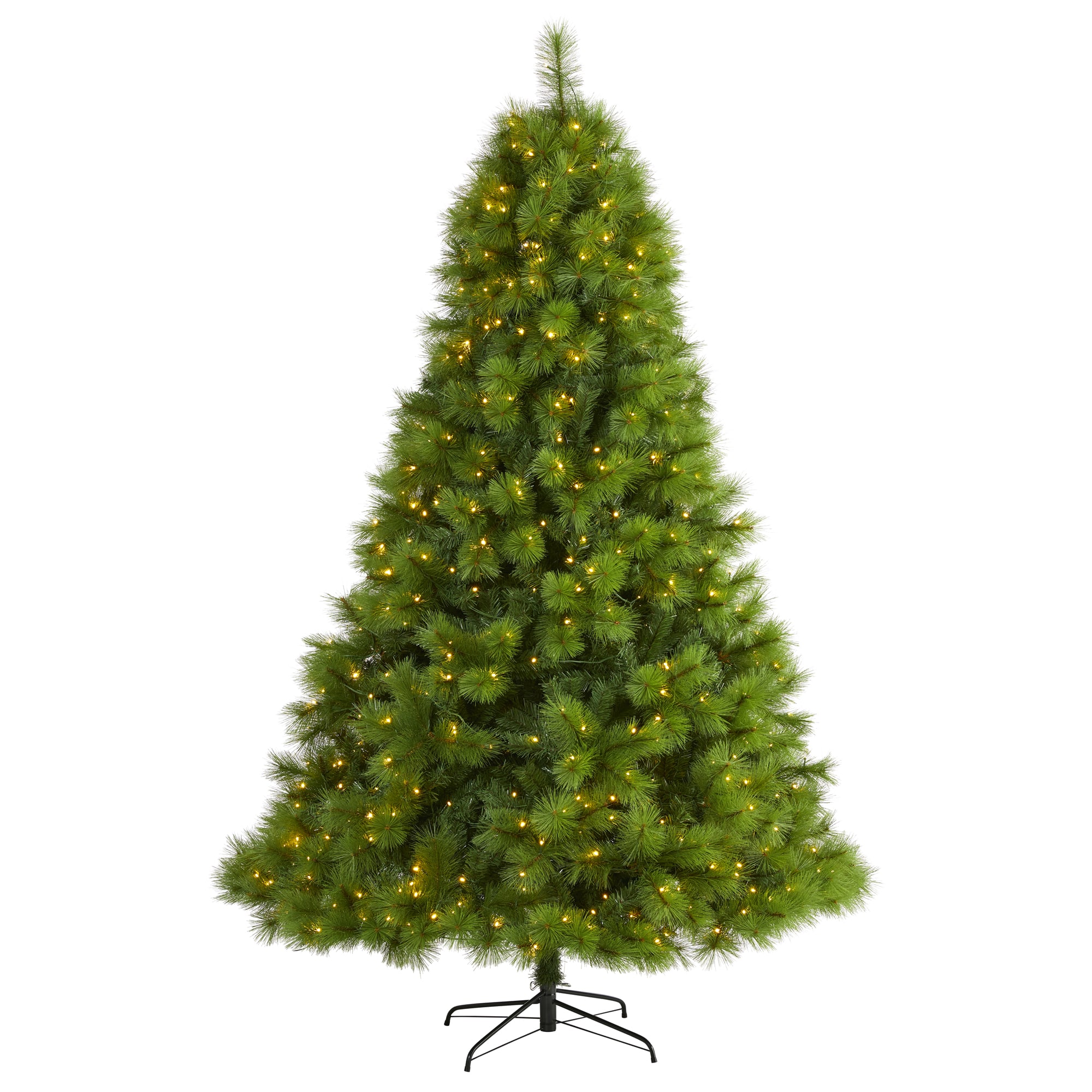 8ft. Pre-lit Green Scotch Pine Artificial Christmas Tree with Clear LED Lights