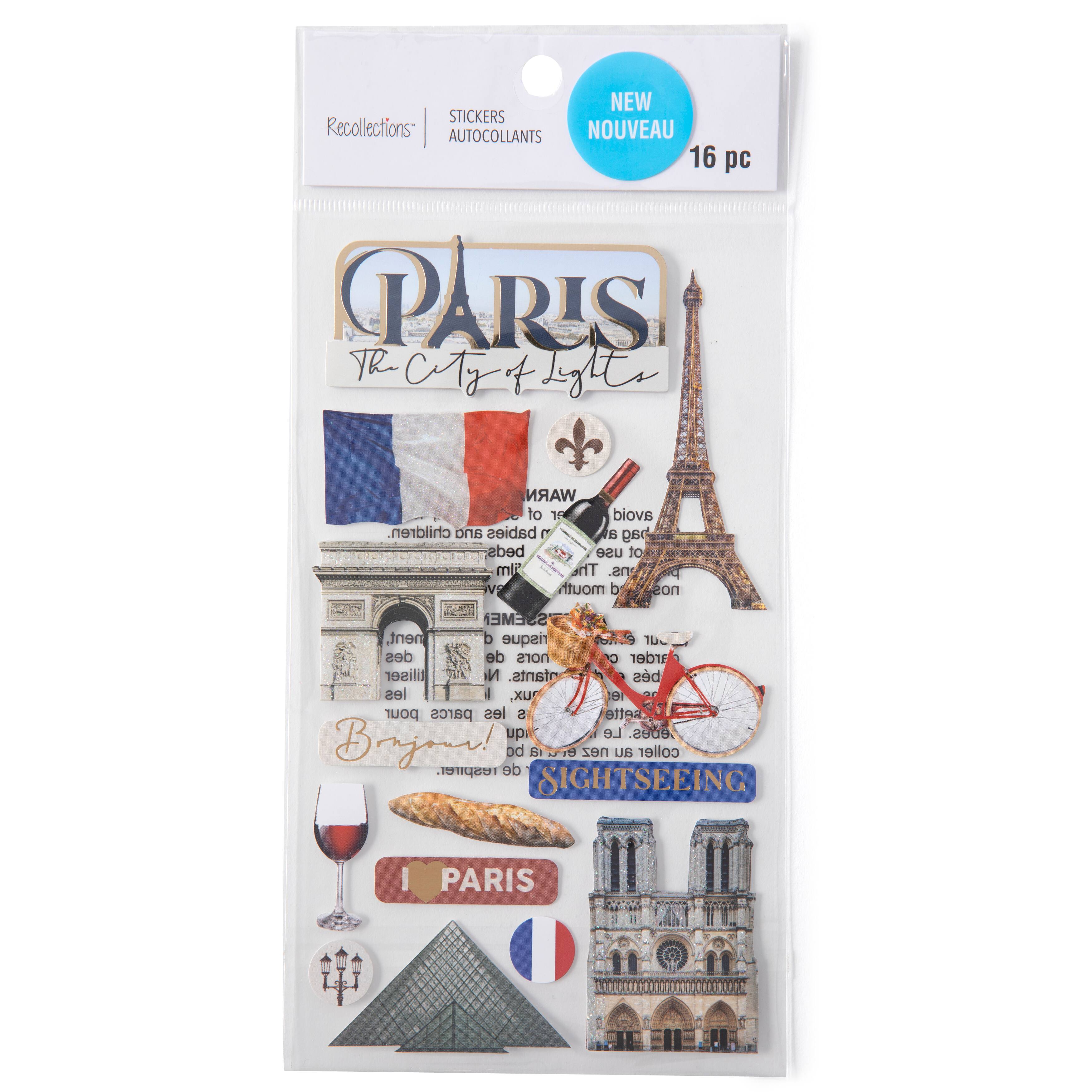 12 Pack: Paris Dimensional Stickers by Recollections™