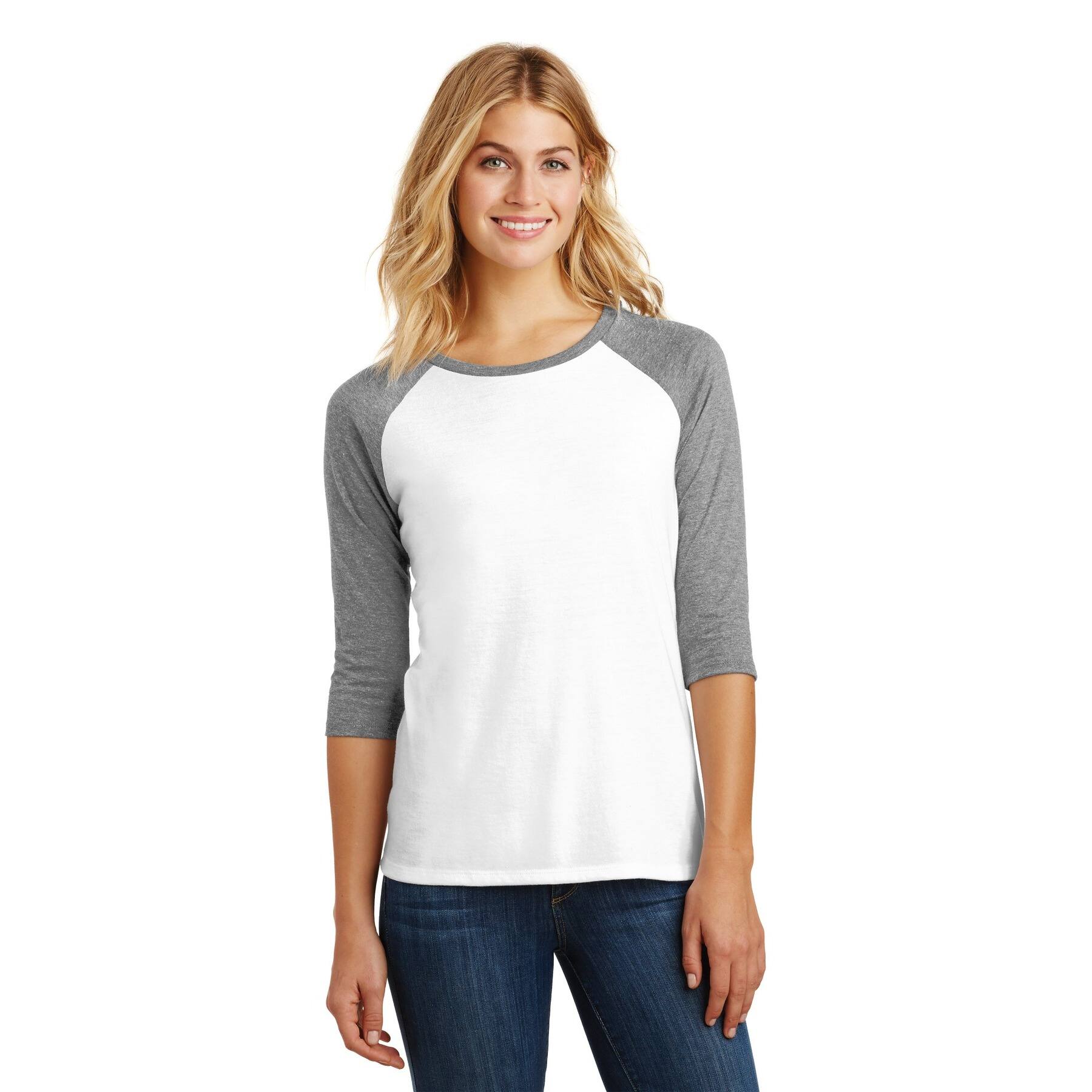 District® Women's Perfect Tri® 3/4-Sleeve Raglan Adult T-Shirt