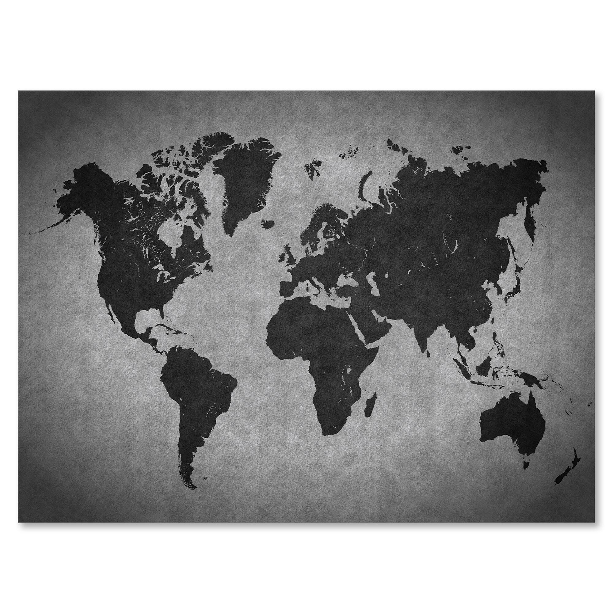 Designart - Ancient Map of The World IX - Vintage Canvas Wall Art Print
