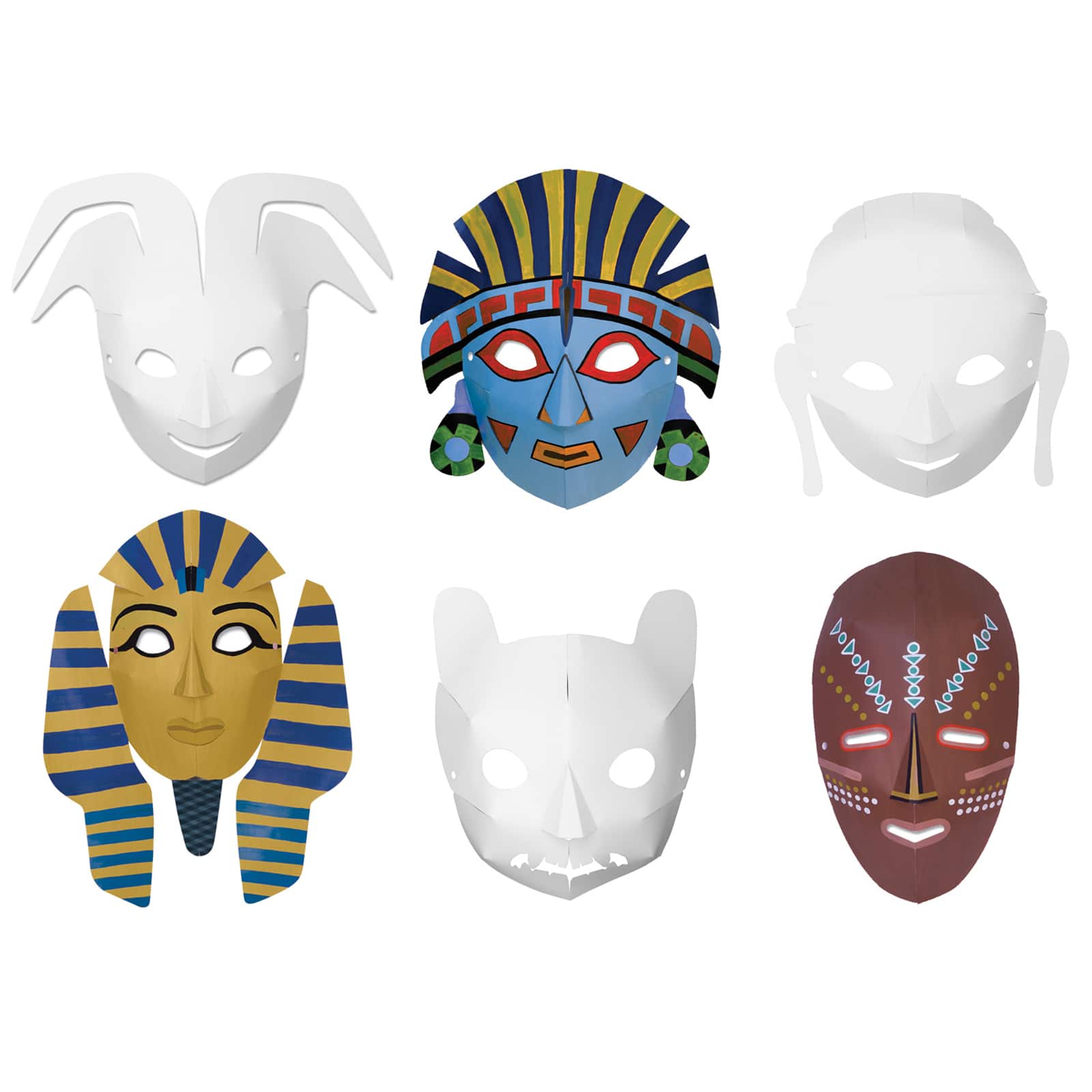 Creativity Street® Multi-Cultural Die-Cut Paper Masks, 3 Packs of 24