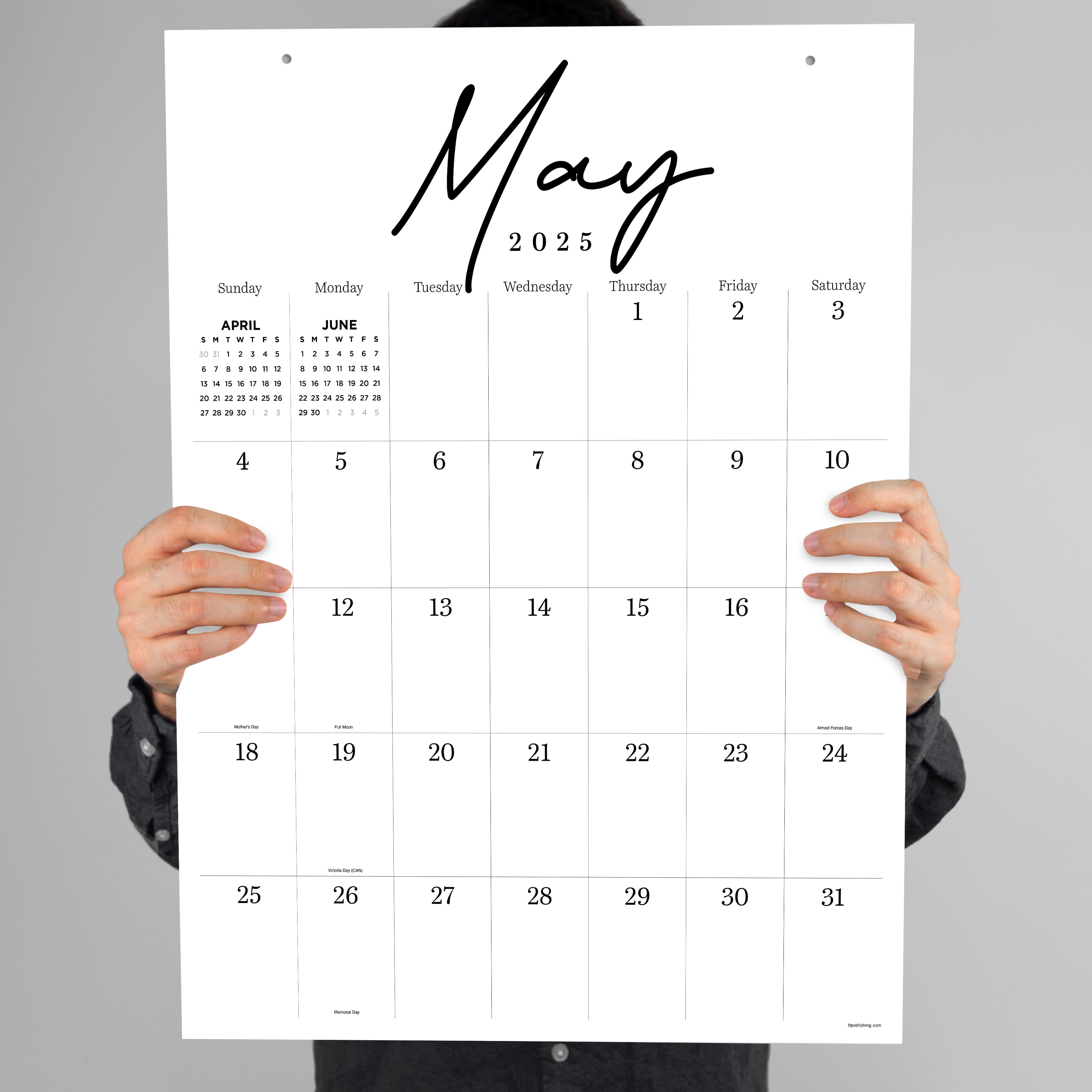 TF Publishing Medium 2025 Art Poster Wall Calendar