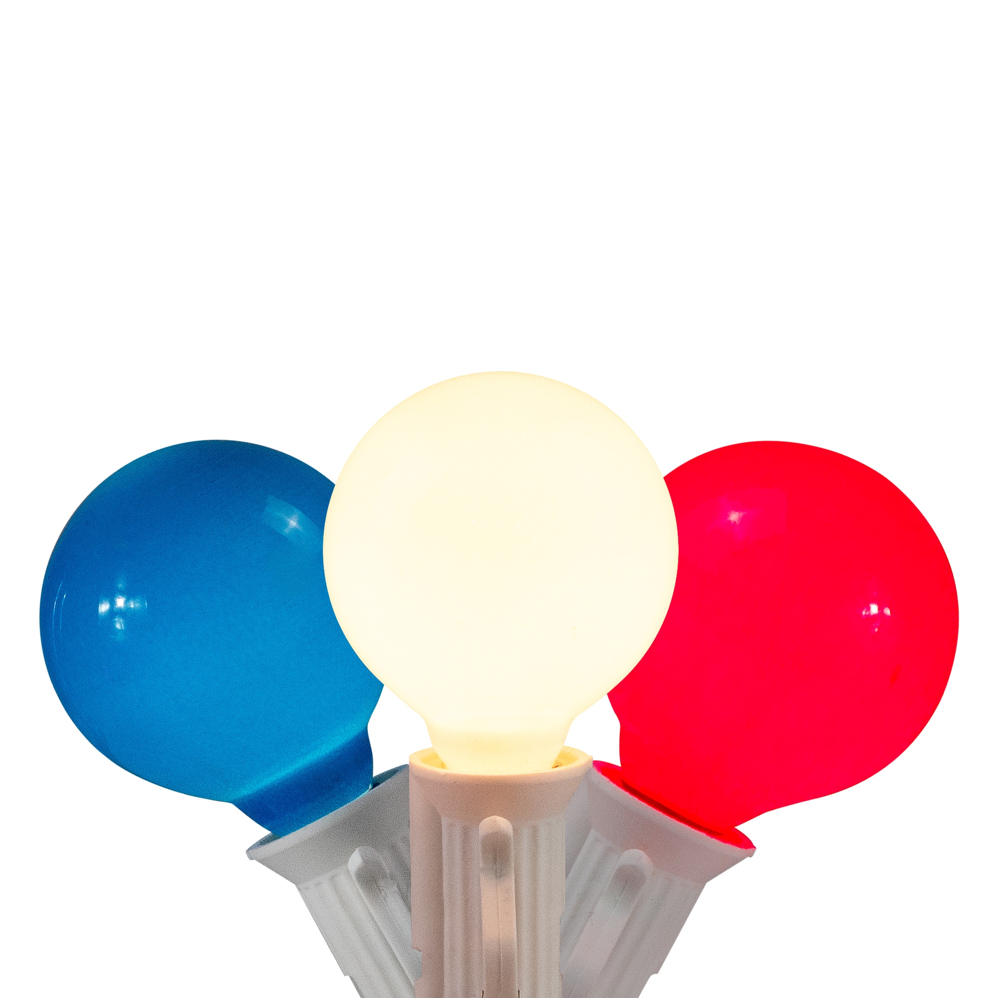 10ct. Red, White & Blue Christmas G40 Globe Lights