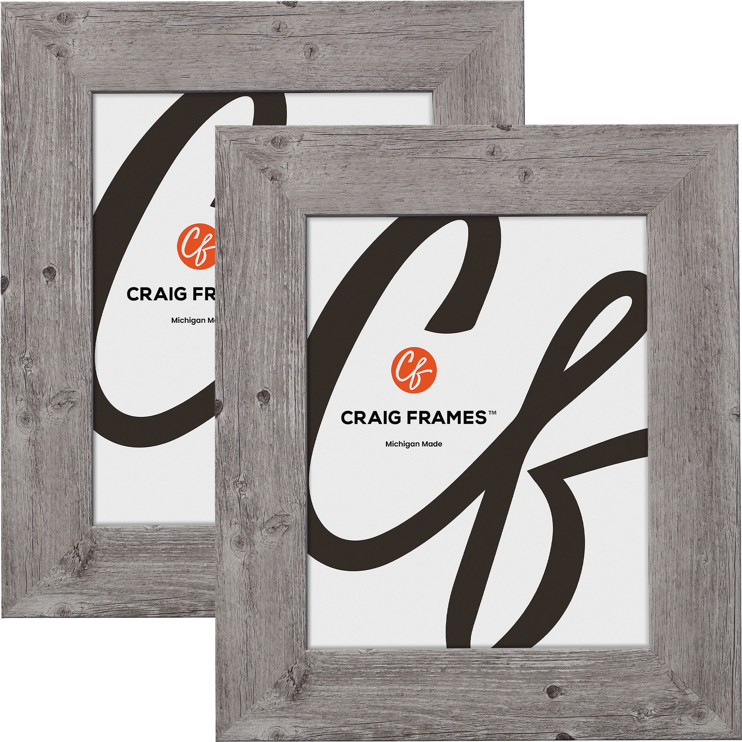 2 Pack Craig Frames American Barn Light Gray Picture Frame